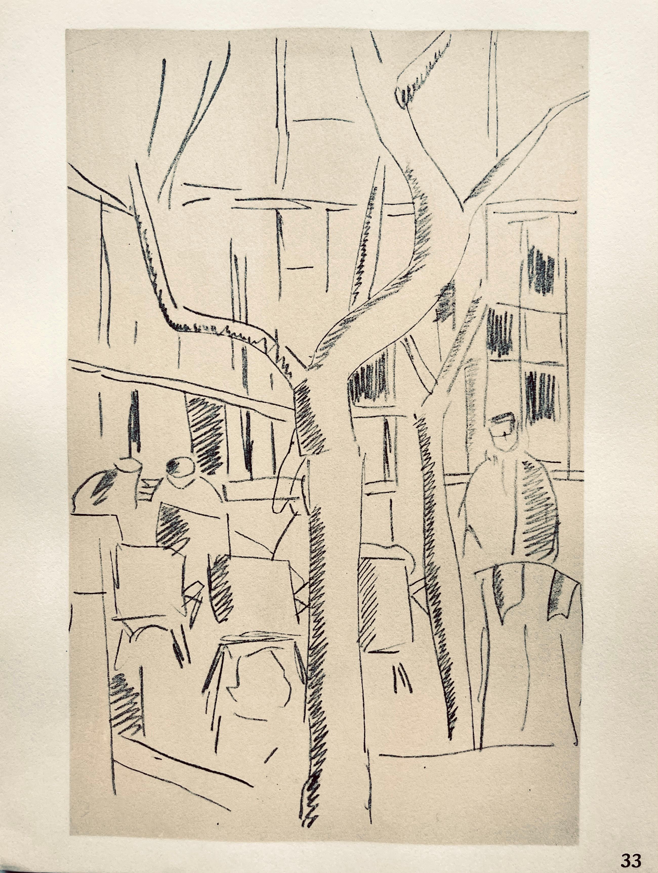 Lithograph, stencil on vélin paper. Paper Size: 10 x 7.75 inches. Inscription: Unsigned and unnumbered, as issued. Notes: From the folio, Fernand Léger, Dessins de Guerre 1915-16, 1956. Published by Berggruen et Cie, Paris; printed by Atelier Daniel
