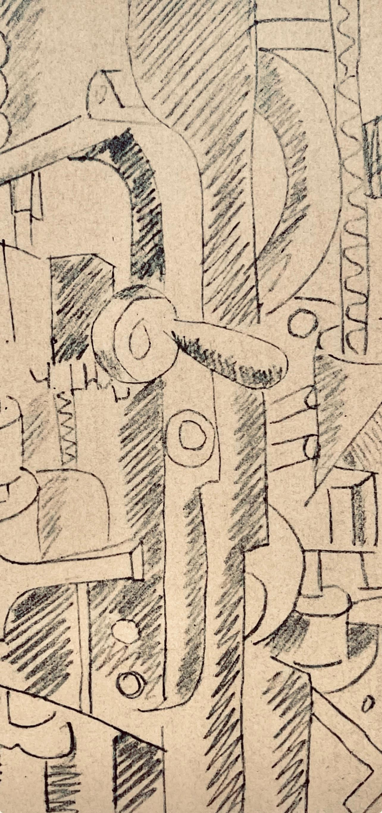 Léger, Éléments Mécaniques, Dessins de Guerre 1915-16 (after) - Cubist Print by Fernand Léger