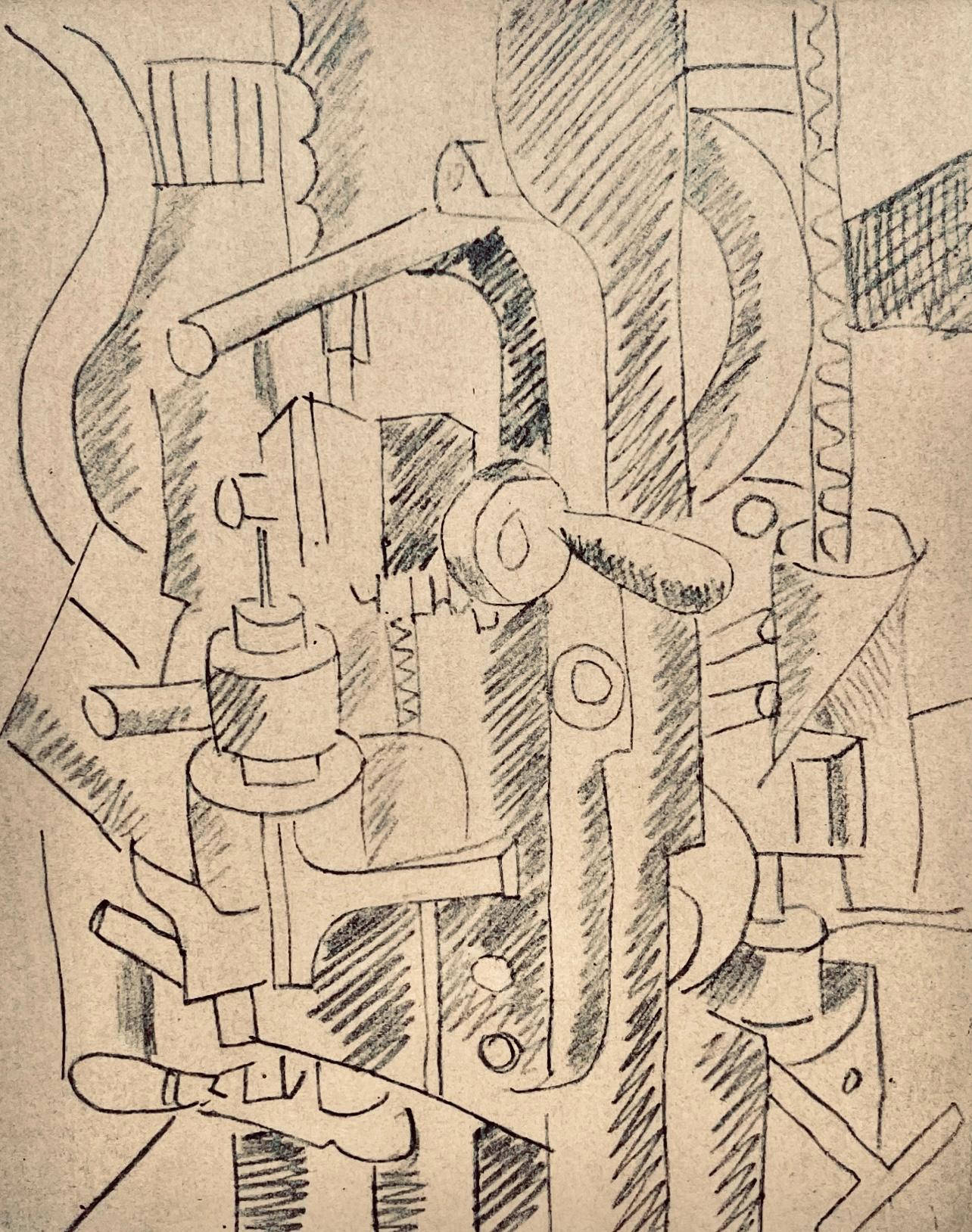 Fernand Léger Figurative Print - Léger, Éléments Mécaniques, Dessins de Guerre 1915-16 (after)