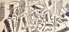 Léger, Estudio para "La Partie de Cartes", Dessins de Guerre 1915-16 (después)