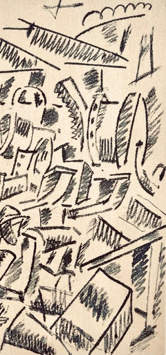 Fernand Leger, Heben der Mobilen Form, aus Kriegszeichnungen 1915-16, 1956 (nach)