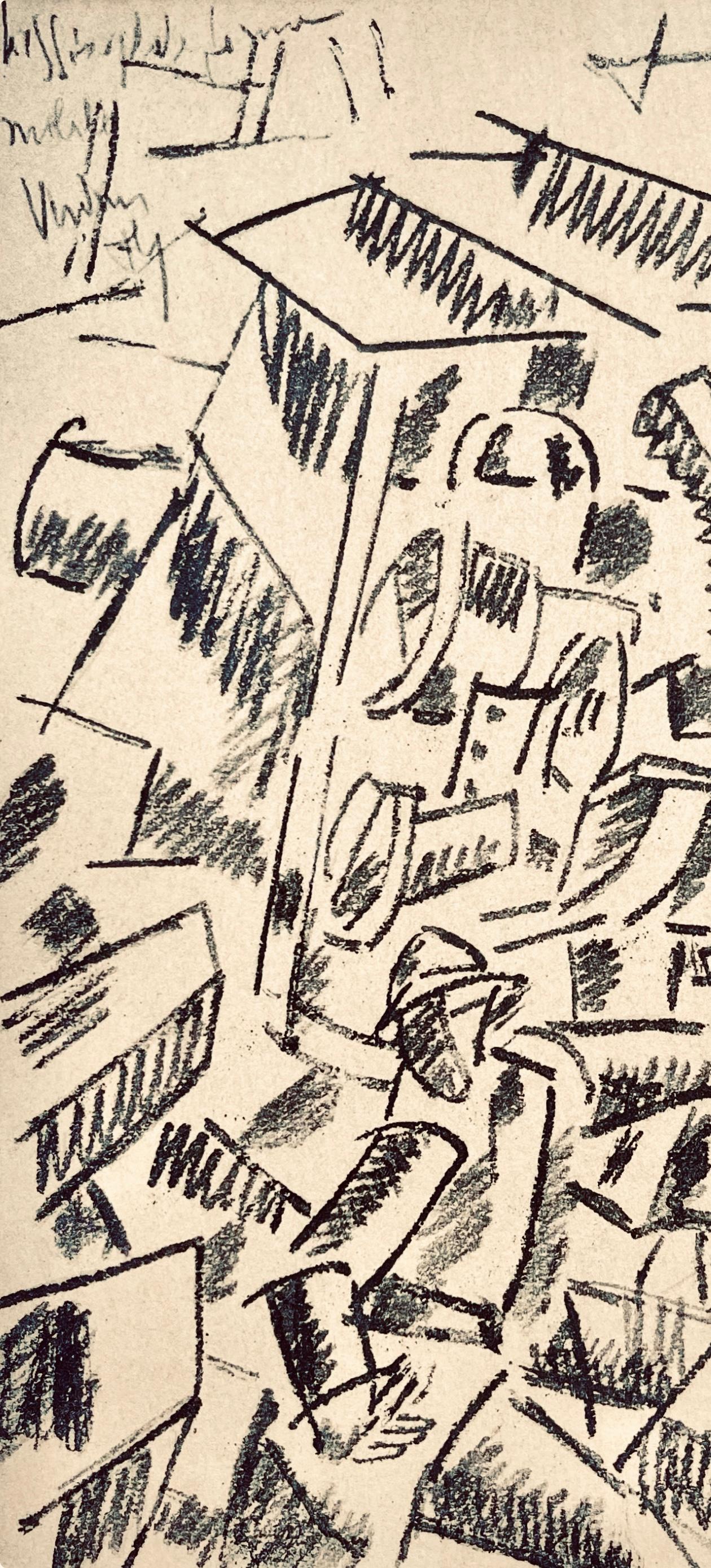 Léger, Hissage de Forme Mobile, Dessins de Guerre (after) - Beige Landscape Print by Fernand Léger