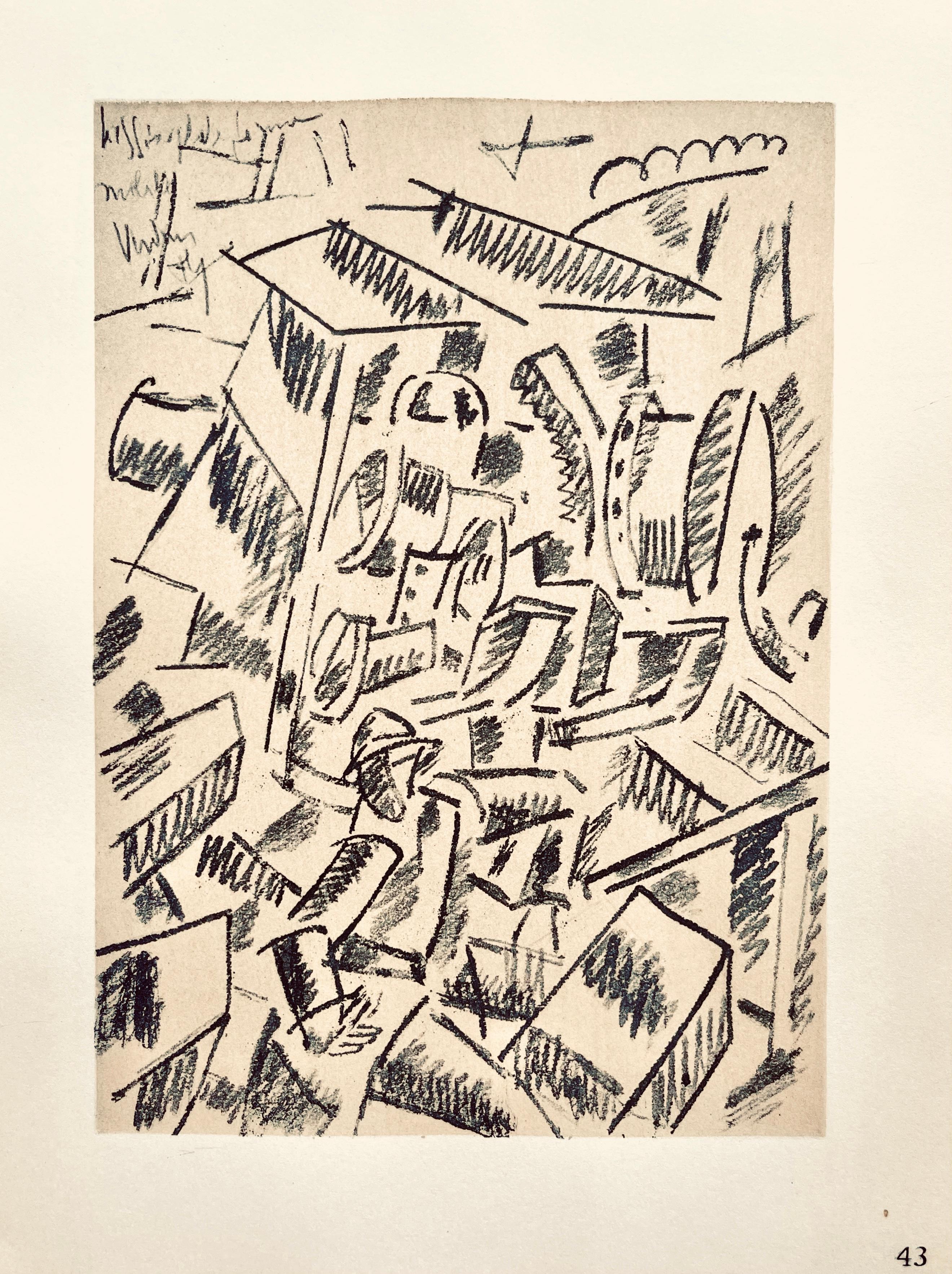 Lithograph, stencil on vélin paper. Paper Size: 10 x 7.75 inches. Inscription: Signed in the plate and unnumbered, as issued. Notes: From the folio, Fernand Léger, Dessins de Guerre 1915-16, 1956. Published by Berggruen et Cie, Paris; printed by