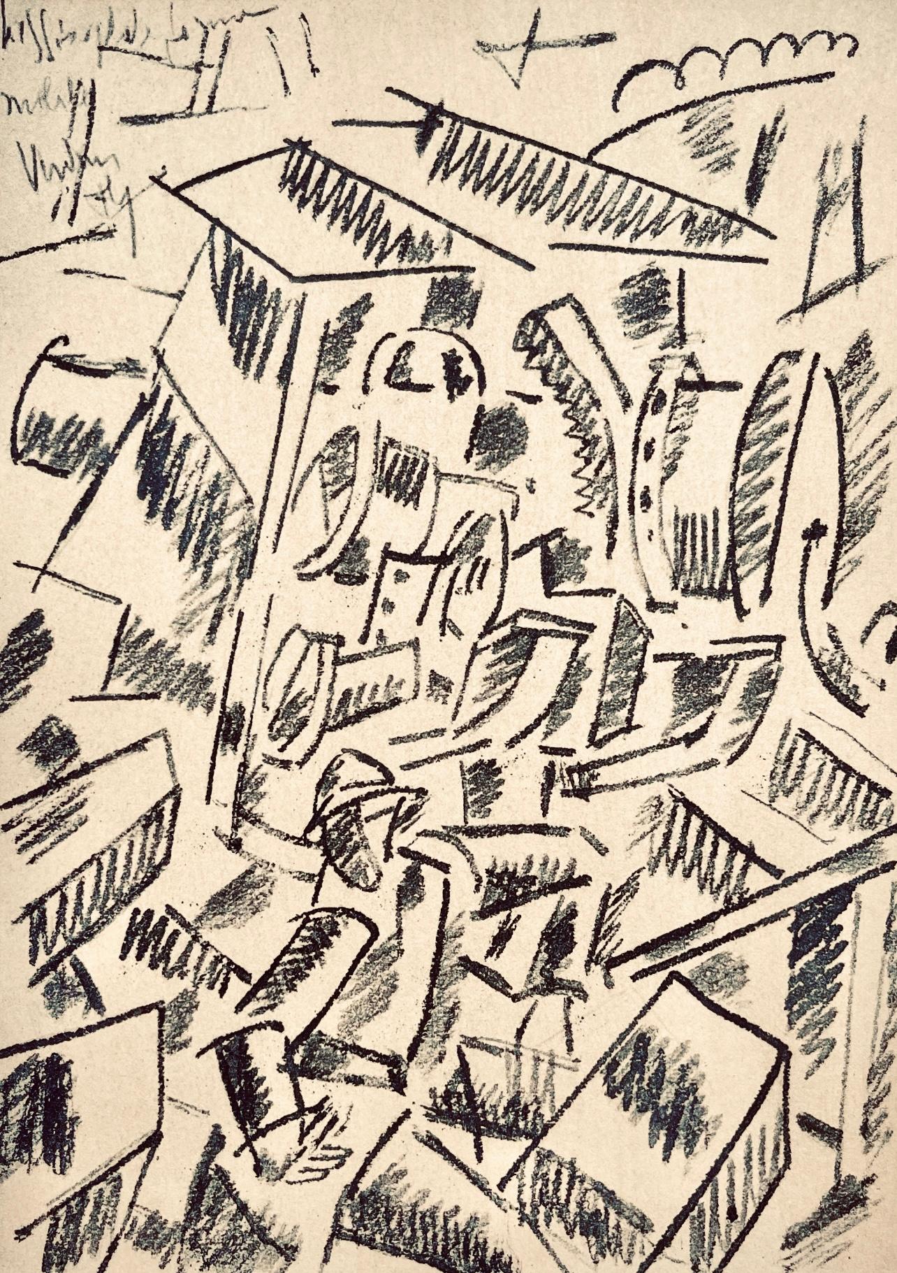 Fernand Léger Landscape Print - Léger, Hissage de Forme Mobile, Dessins de Guerre (after)