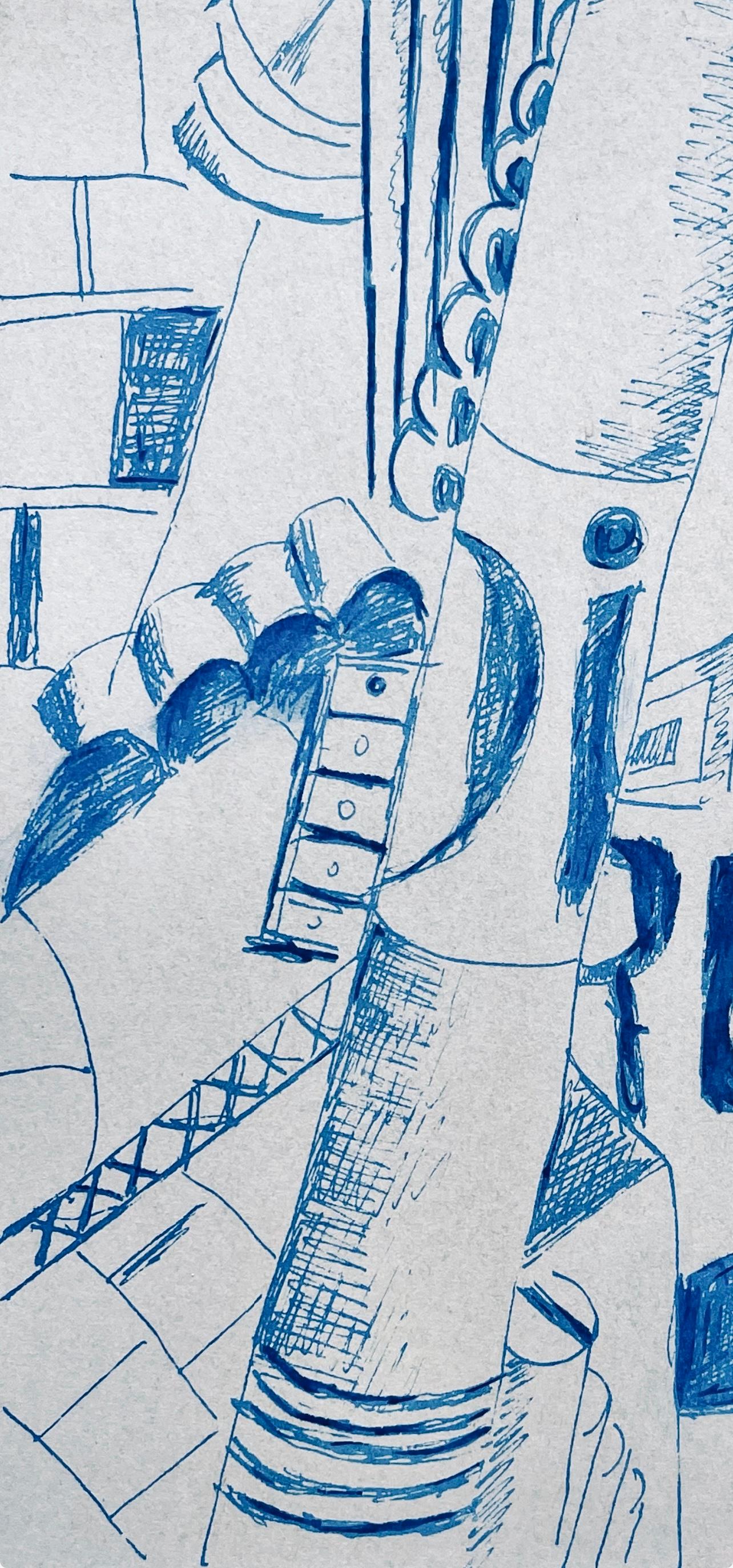 Léger, Intérieur d'hôpital, Dessins de Guerre 1915-16 (after) - Gray Figurative Print by Fernand Léger