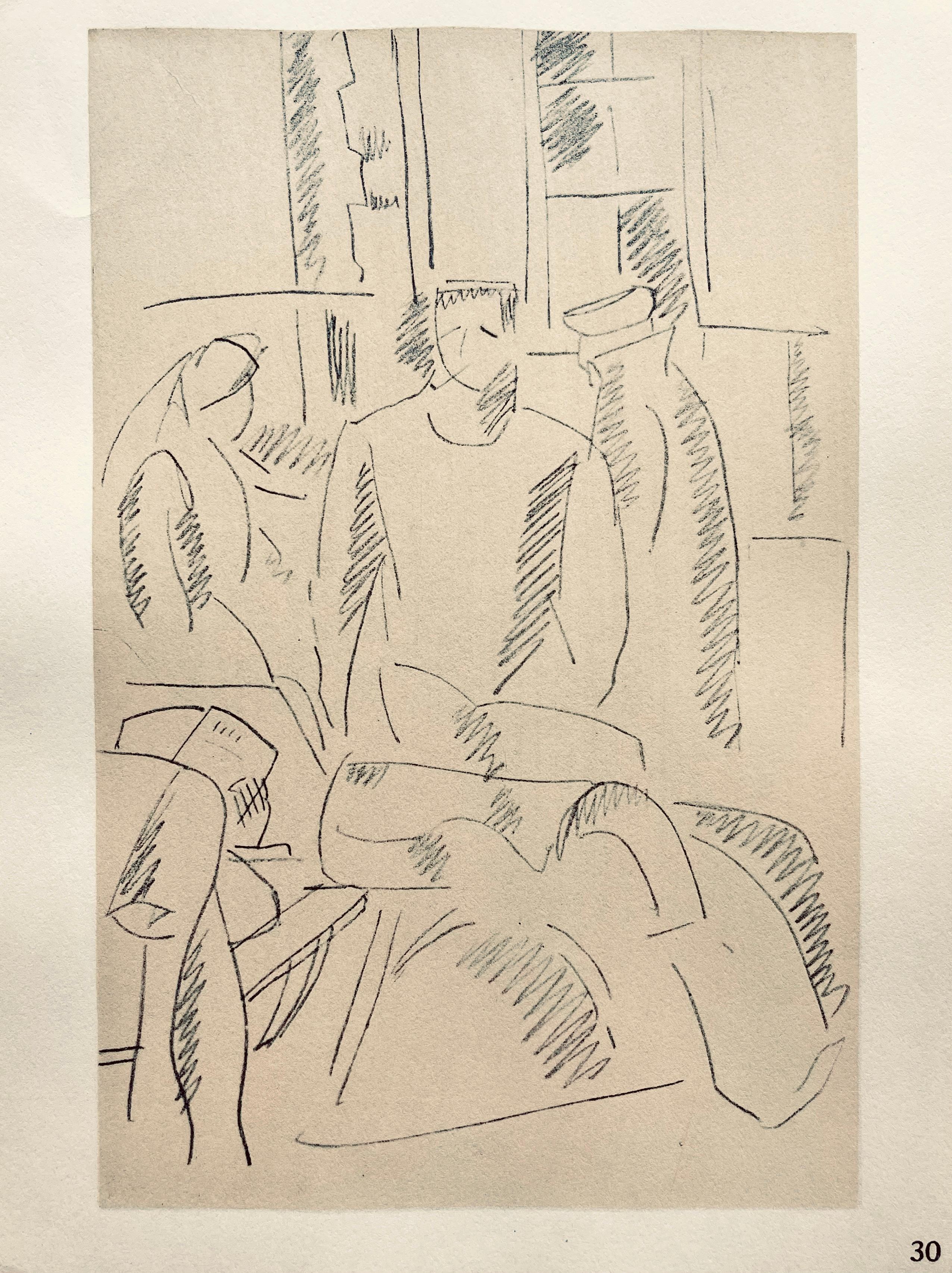 Lithograph, stencil on vélin paper. Paper Size: 10 x 7.75 inches. Inscription: Unsigned and unnumbered, as issued. Notes: From the folio, Fernand Léger, Dessins de Guerre 1915-16, 1956. Published by Berggruen et Cie, Paris; printed by Atelier Daniel