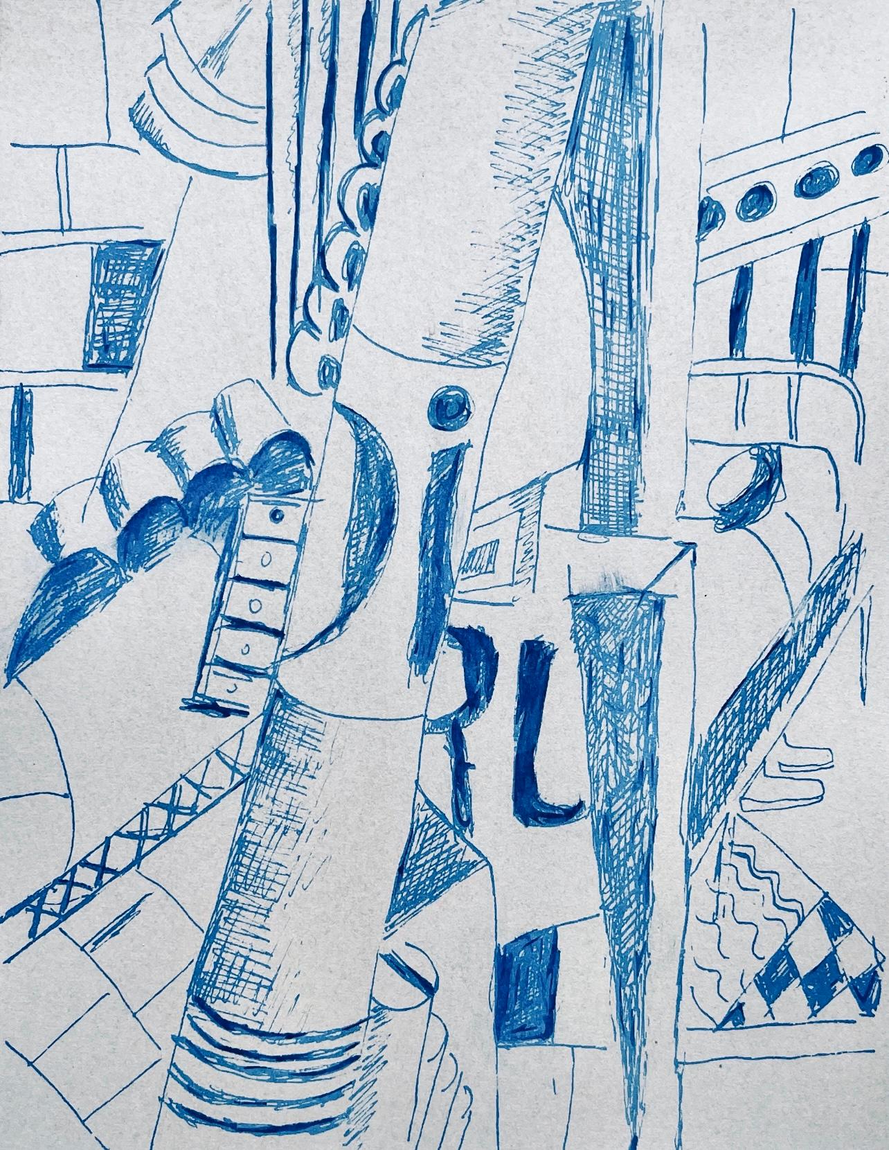 Fernand Léger Figurative Print - Léger, Intérieur d'hôpital, Dessins de Guerre 1915-16 (after)