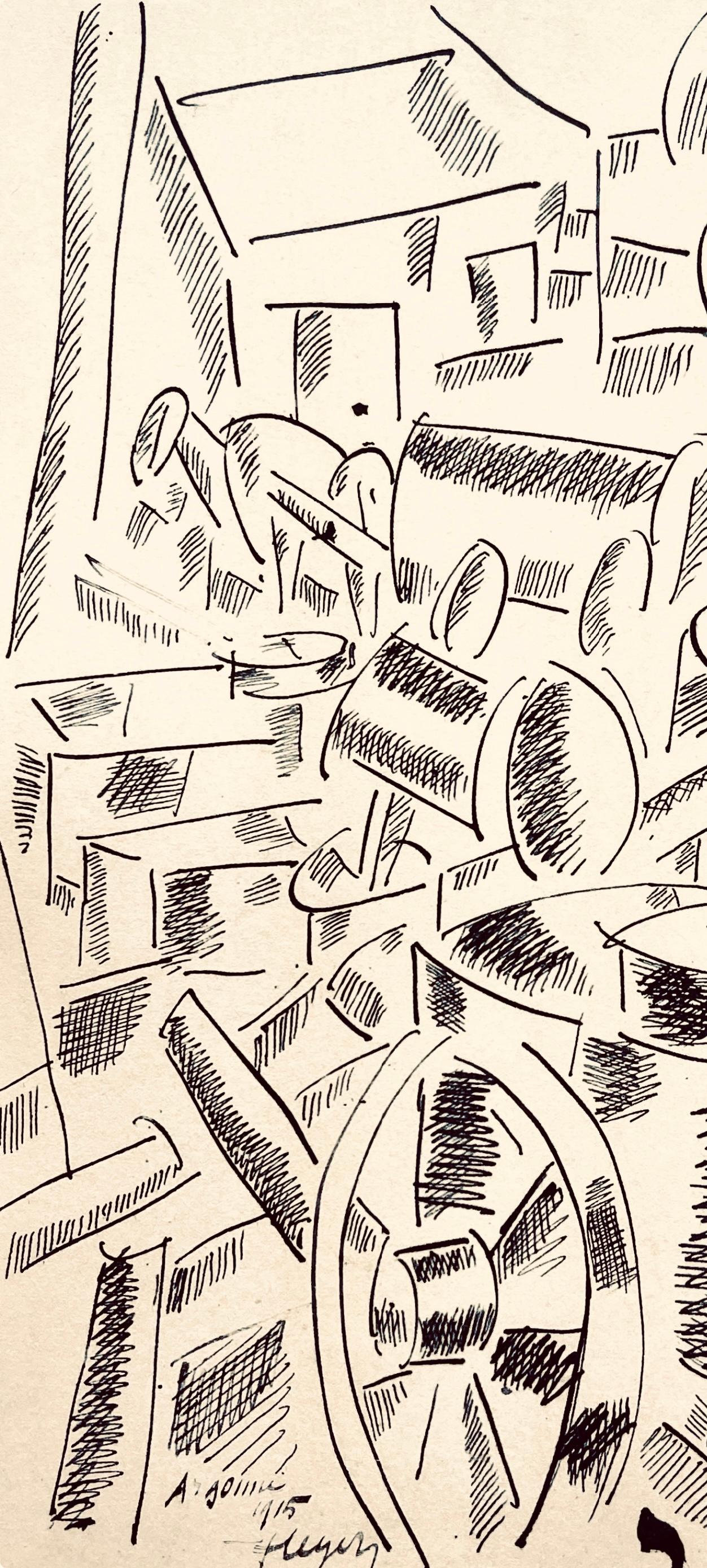 Léger, La cuisine roulante, Dessins de Guerre 1915-16 (nach) – Print von Fernand Léger