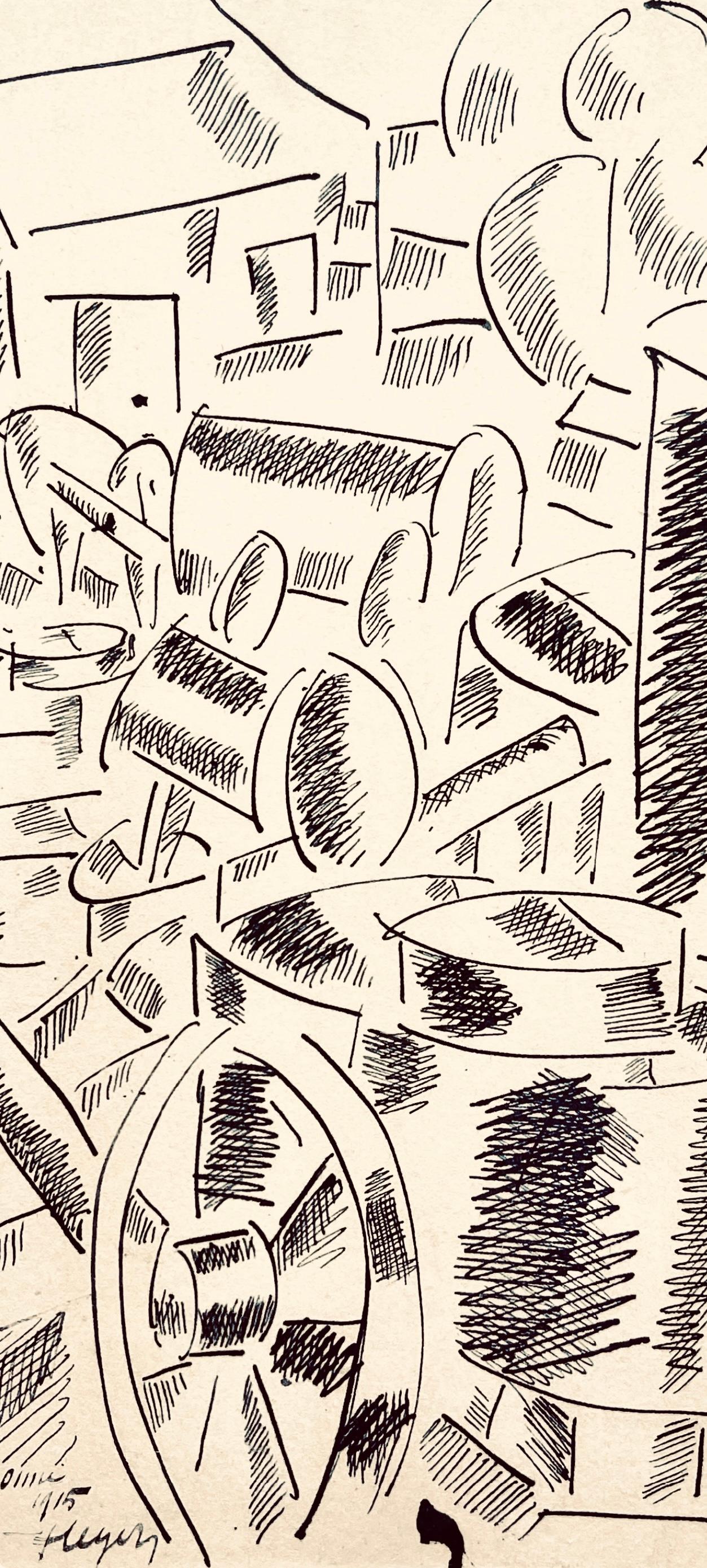 Léger, La cuisine roulante, Dessins de Guerre 1915-16 (nach) (Kubismus), Print, von Fernand Léger