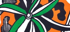 Fernand Leger, Green Leaves and Orange Background, from XXe siecle, 1971 (after)