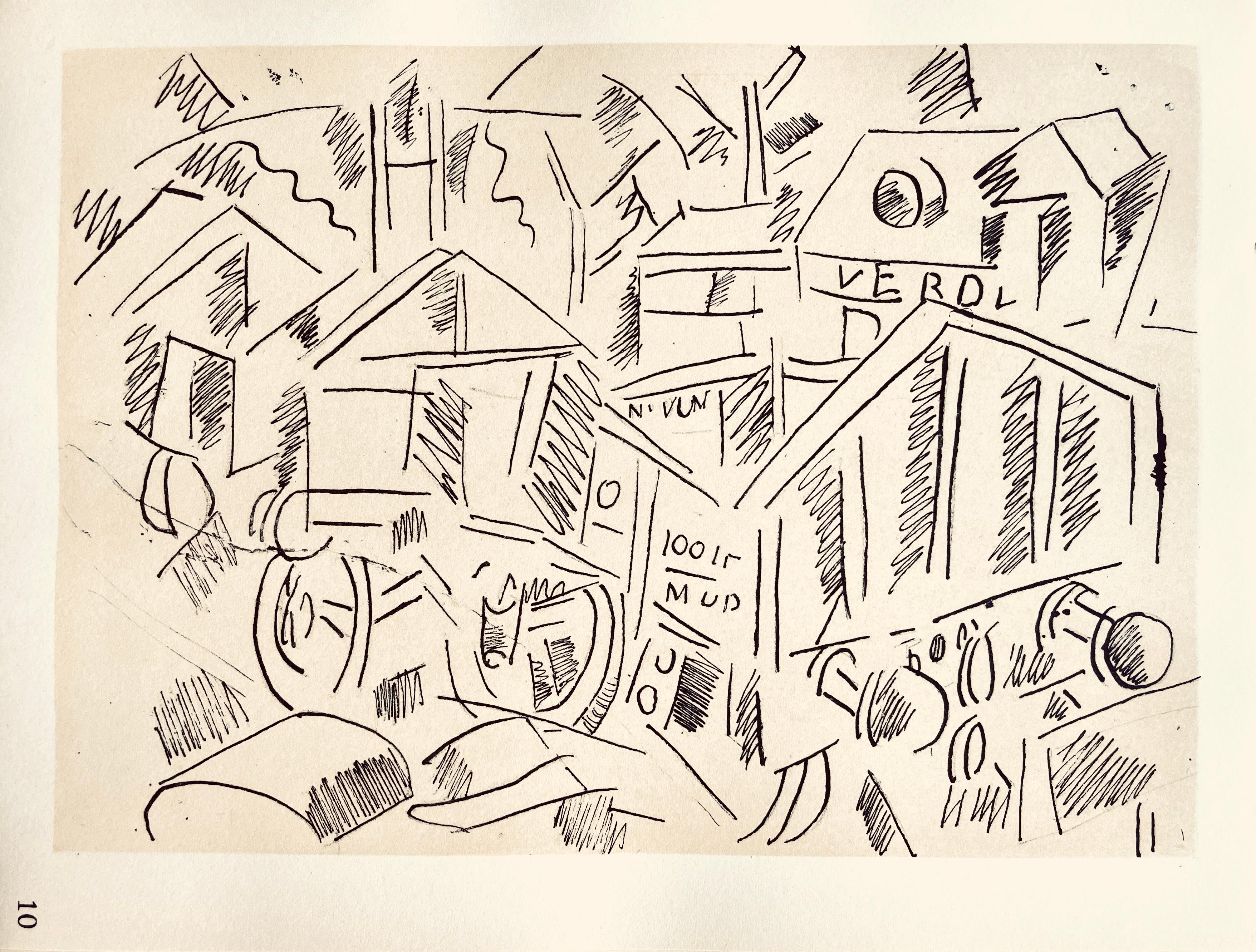 Lithograph, stencil on vélin paper. Paper Size: 7.75 x 10 inches. Inscription: Unsigned and unnumbered, as issued. Notes: From the folio, Fernand Léger, Dessins de Guerre 1915-16, 1956. Published by Berggruen et Cie, Paris; printed by Atelier Daniel