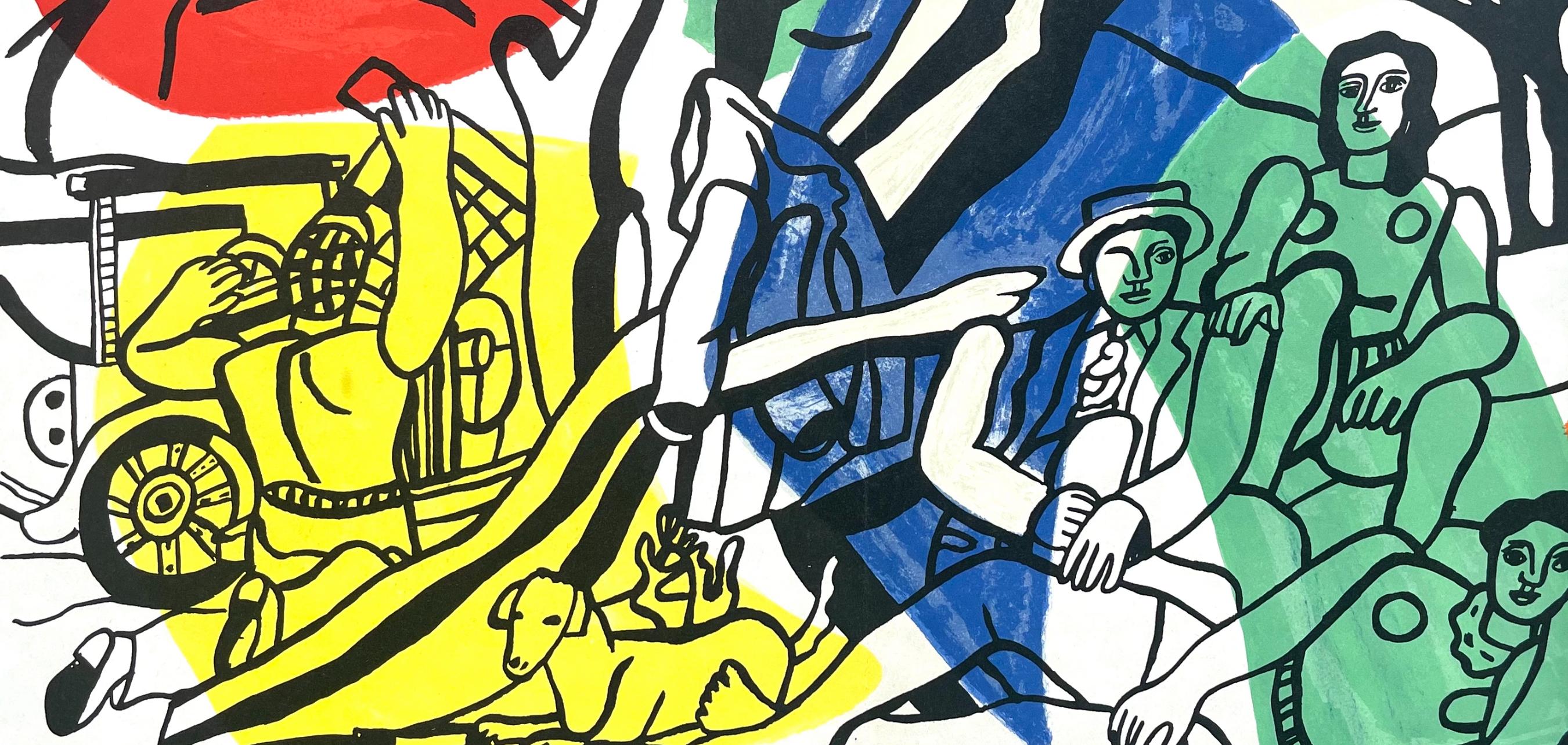 Léger, La partie de campagne, Derrière le miroir (après) - Print de Fernand Léger