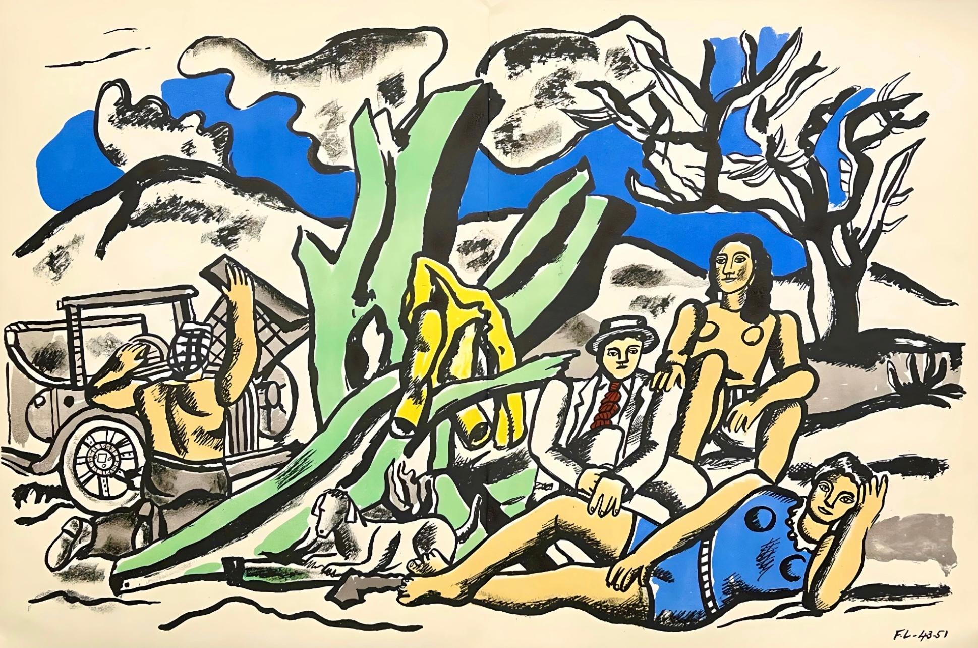 Fernand Léger Abstract Print - Léger, La partie de campagne (Saphire E.14), Verve: Revue Artistique (after)