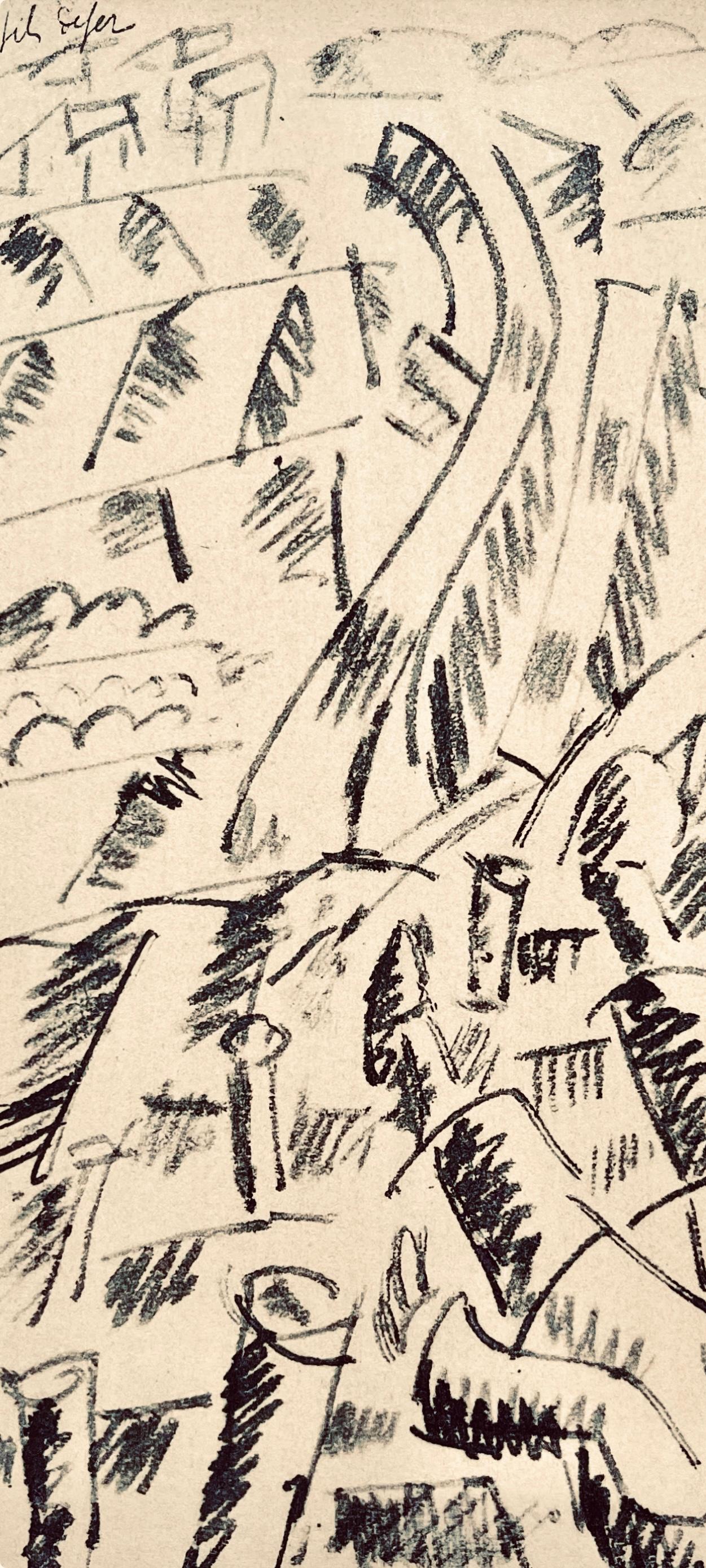 Léger, Le Boche dans les fils de fer, Dessins de Guerre (after) - Cubist Print by Fernand Léger