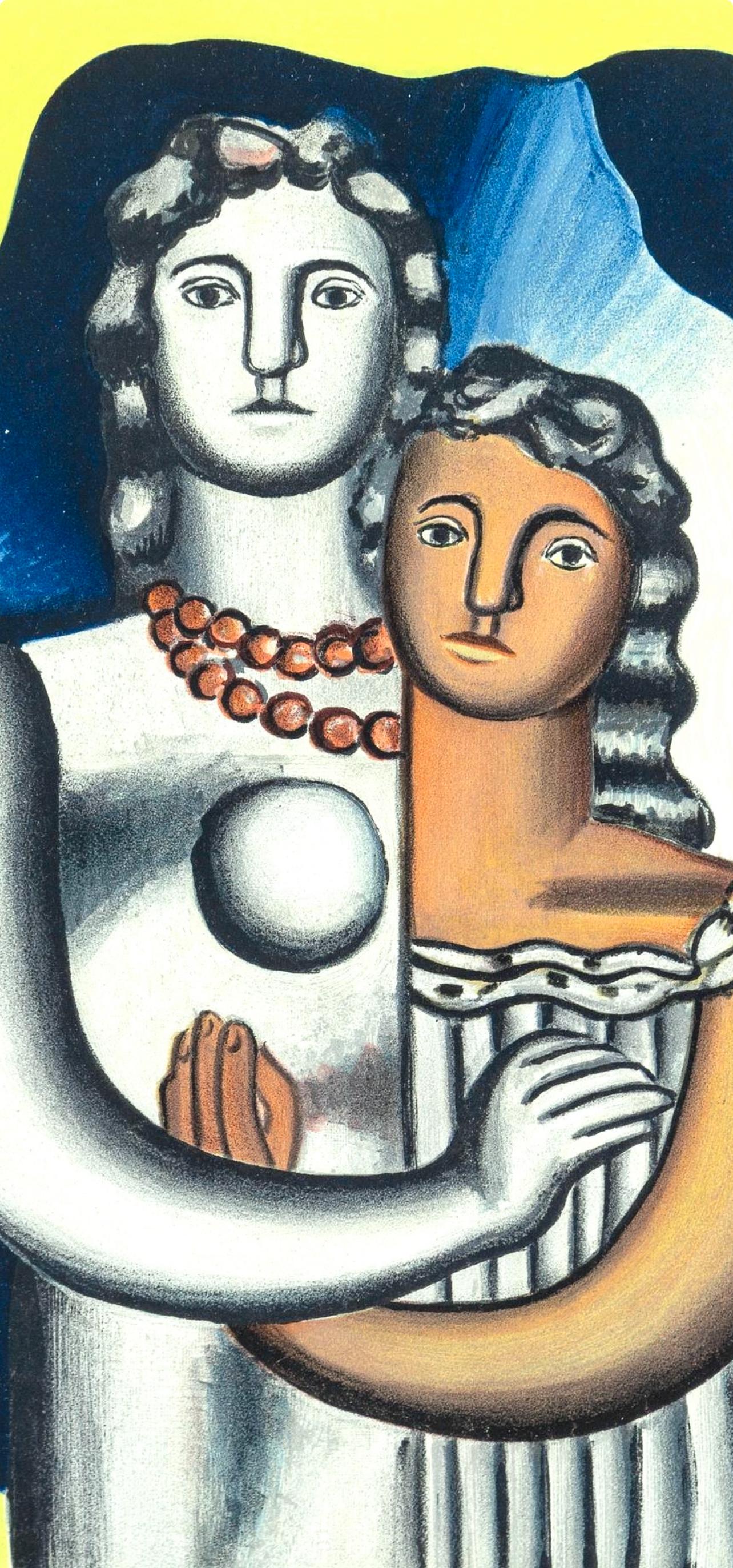 Léger, Le deux figures, Derrière le miroir (después) - Print de Fernand Léger