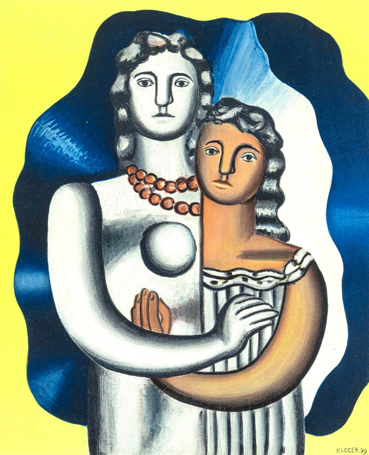 Landscape Print de Fernand Léger - Léger, Le deux figures, Derrière le miroir (después)