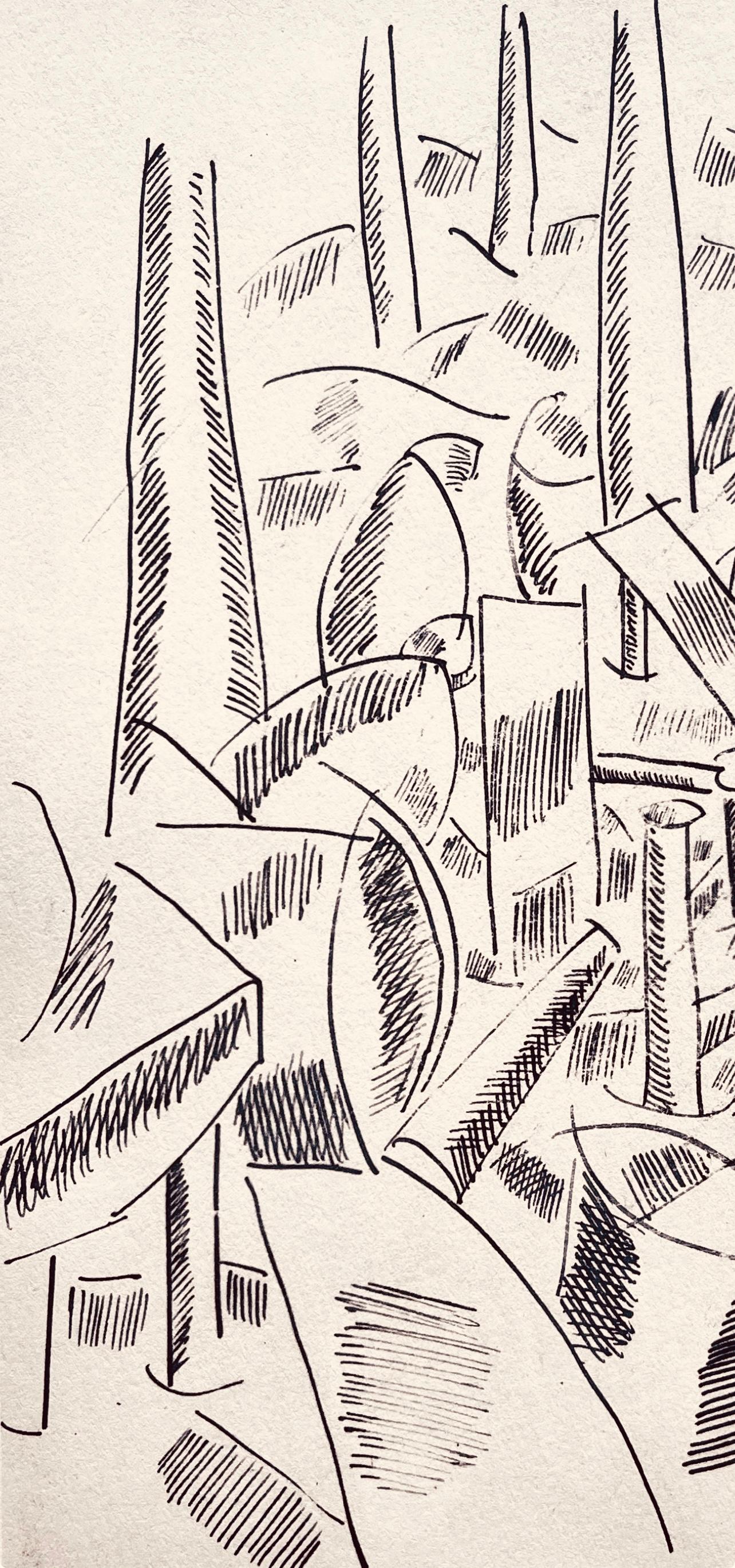 Léger, Le Sapeur, Dessins de Guerre 1915-16 (after) - Beige Landscape Print by Fernand Léger