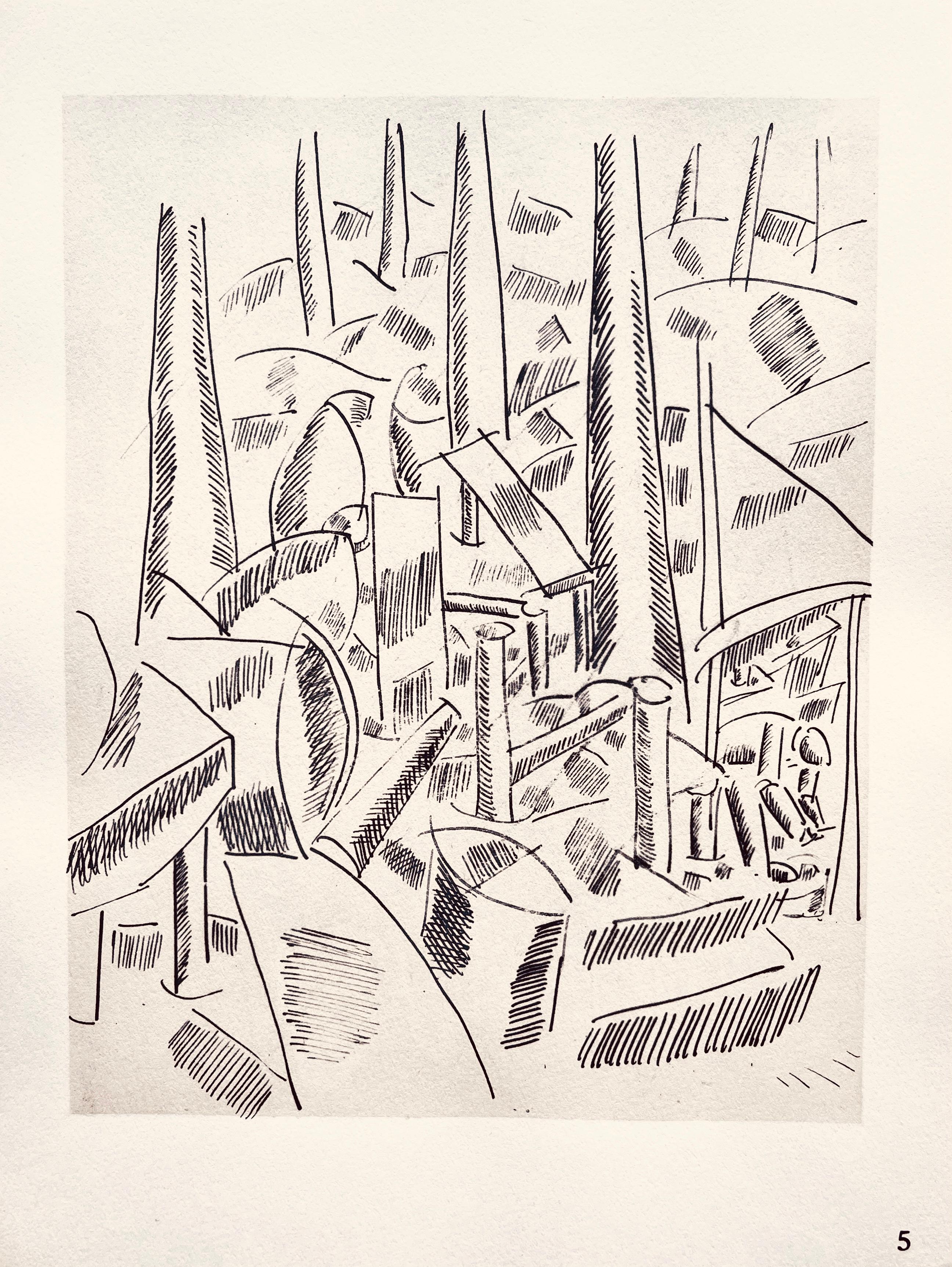 Lithograph, stencil on vélin paper. Paper Size: 10 x 7.75 inches. Inscription: Unsigned and unnumbered, as issued. Notes: From the folio, Fernand Léger, Dessins de Guerre 1915-16, 1956. Published by Berggruen et Cie, Paris; printed by Atelier Daniel