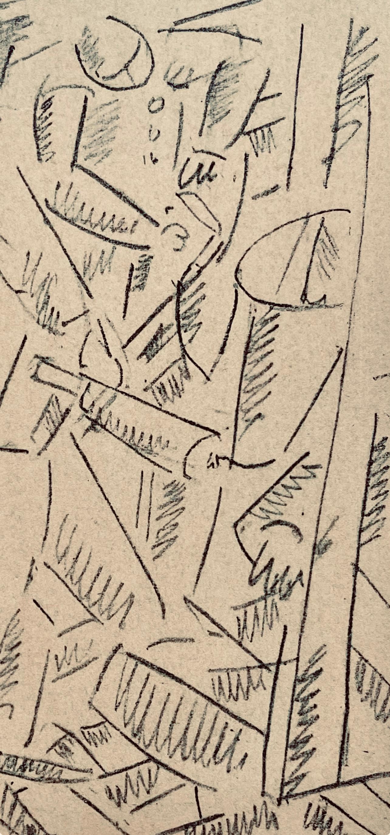 Léger, Les Foreurs, Dessins de Guerre 1915-16 (after) - Cubist Print by Fernand Léger