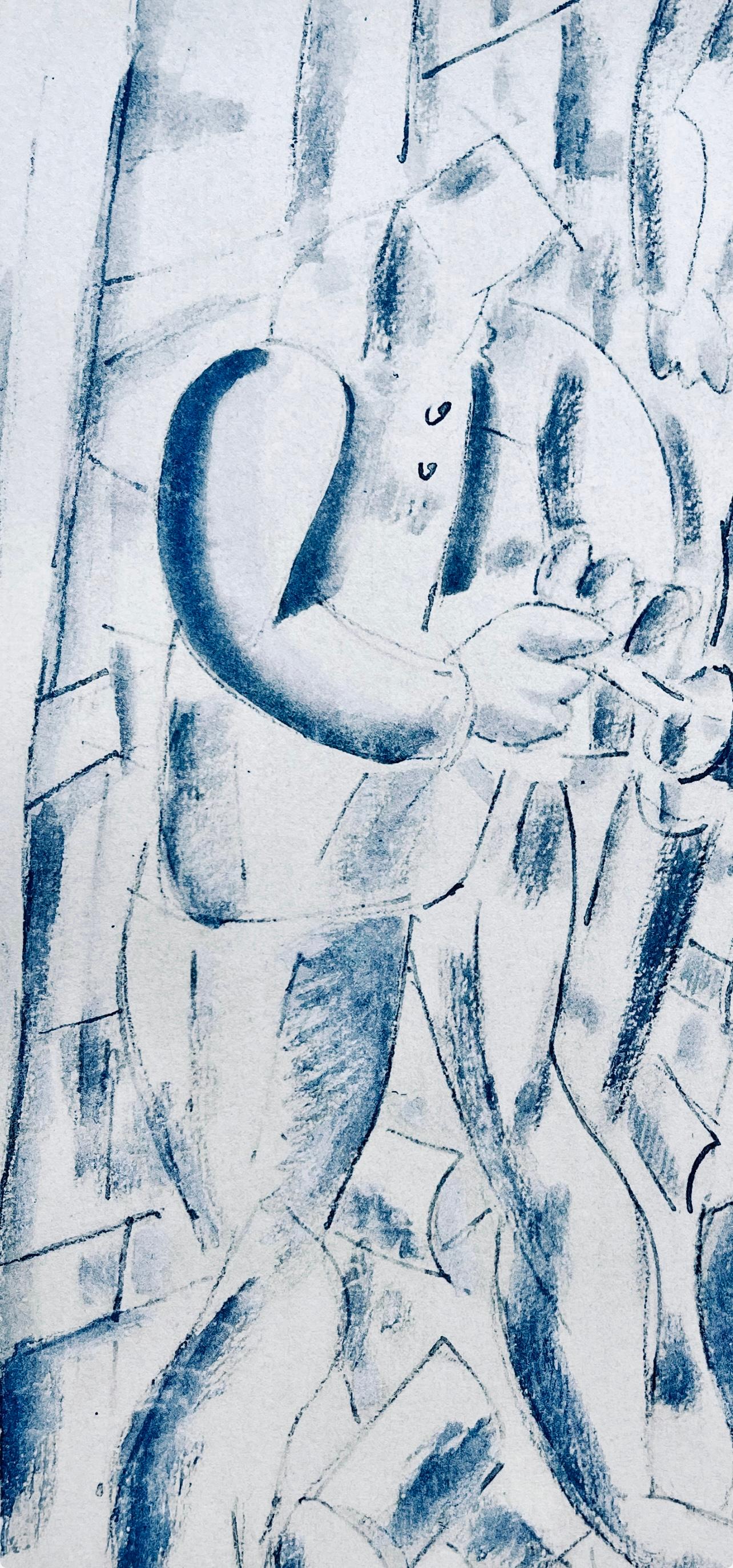 Léger, Les Foreurs, Dessins de Guerre 1915-16 (after) - Gray Landscape Print by Fernand Léger
