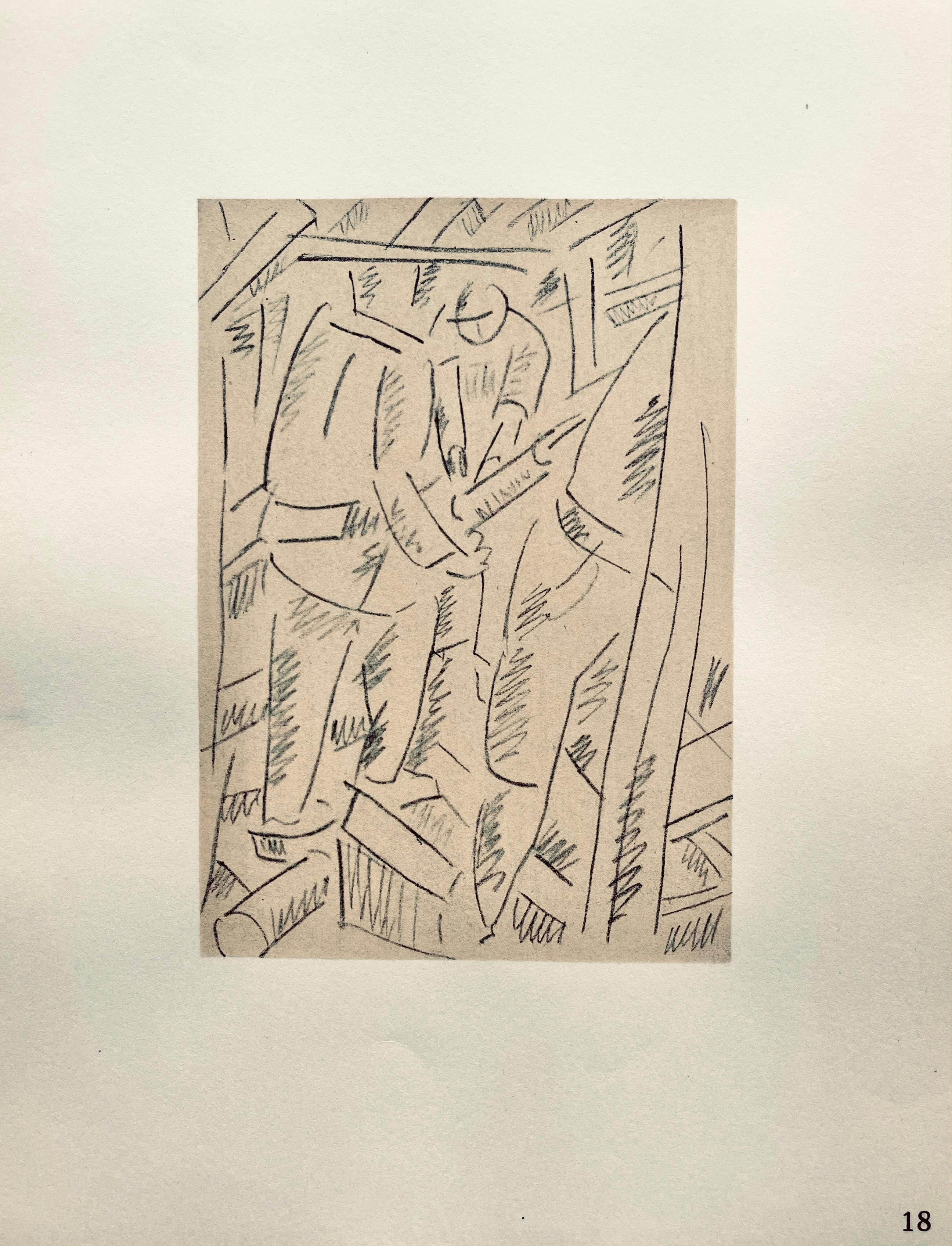 Lithograph, stencil on vélin paper. Paper Size: 10 x 7.75 inches. Inscription: Unsigned and unnumbered, as issued. Notes: From the folio, Fernand Léger, Dessins de Guerre 1915-16, 1956. Published by Berggruen et Cie, Paris; printed by Atelier Daniel