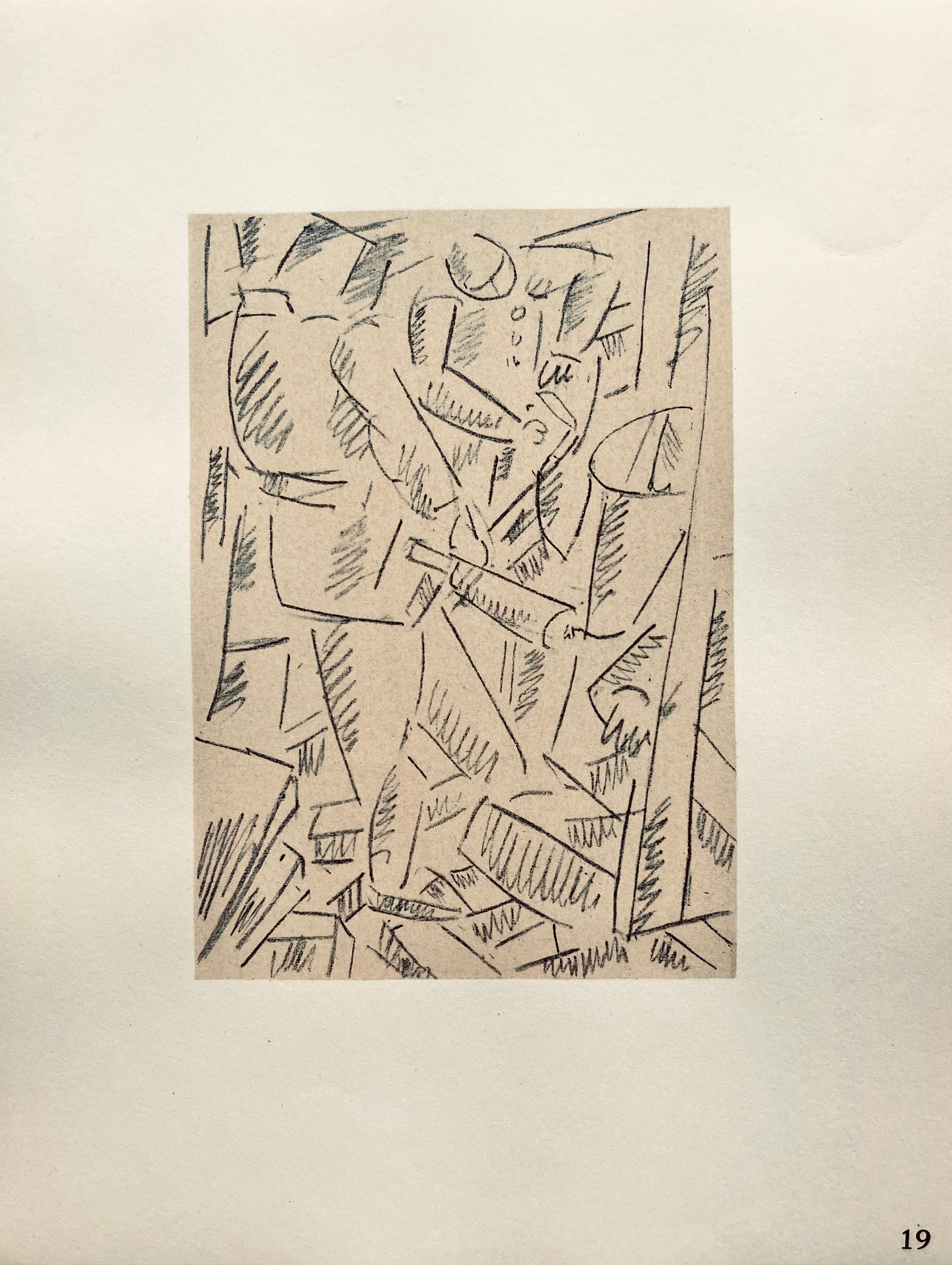 Lithograph, stencil on vélin paper. Paper Size: 10 x 7.75 inches. Inscription: Unsigned and unnumbered, as issued. Notes: From the folio, Fernand Léger, Dessins de Guerre 1915-16, 1956. Published by Berggruen et Cie, Paris; printed by Atelier Daniel