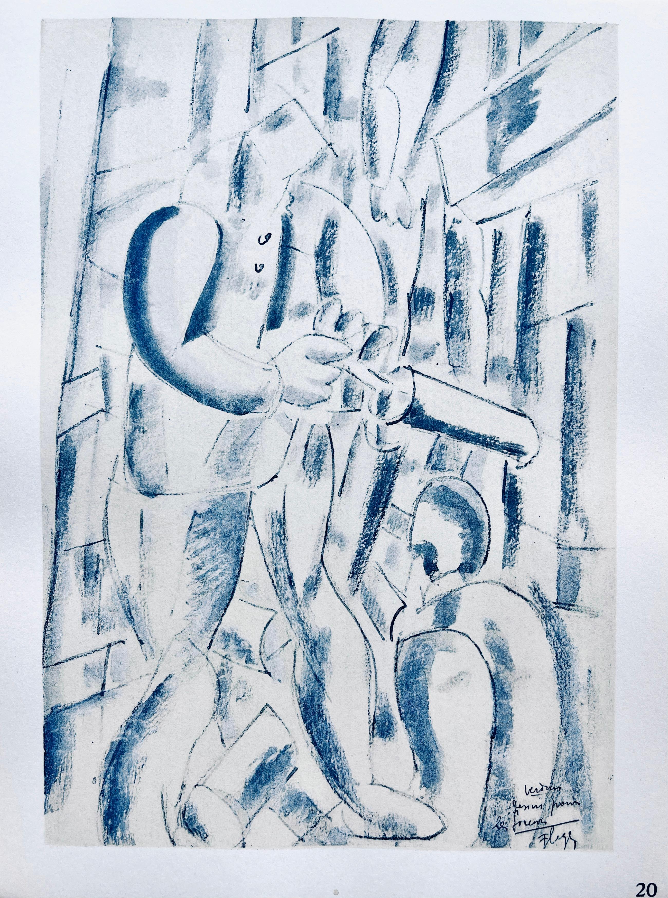Lithograph, stencil on vélin paper. Paper Size: 10 x 7.75 inches. Inscription: Signed in the plate and unnumbered, as issued. Notes: From the folio, Fernand Léger, Dessins de Guerre 1915-16, 1956. Published by Berggruen et Cie, Paris; printed by