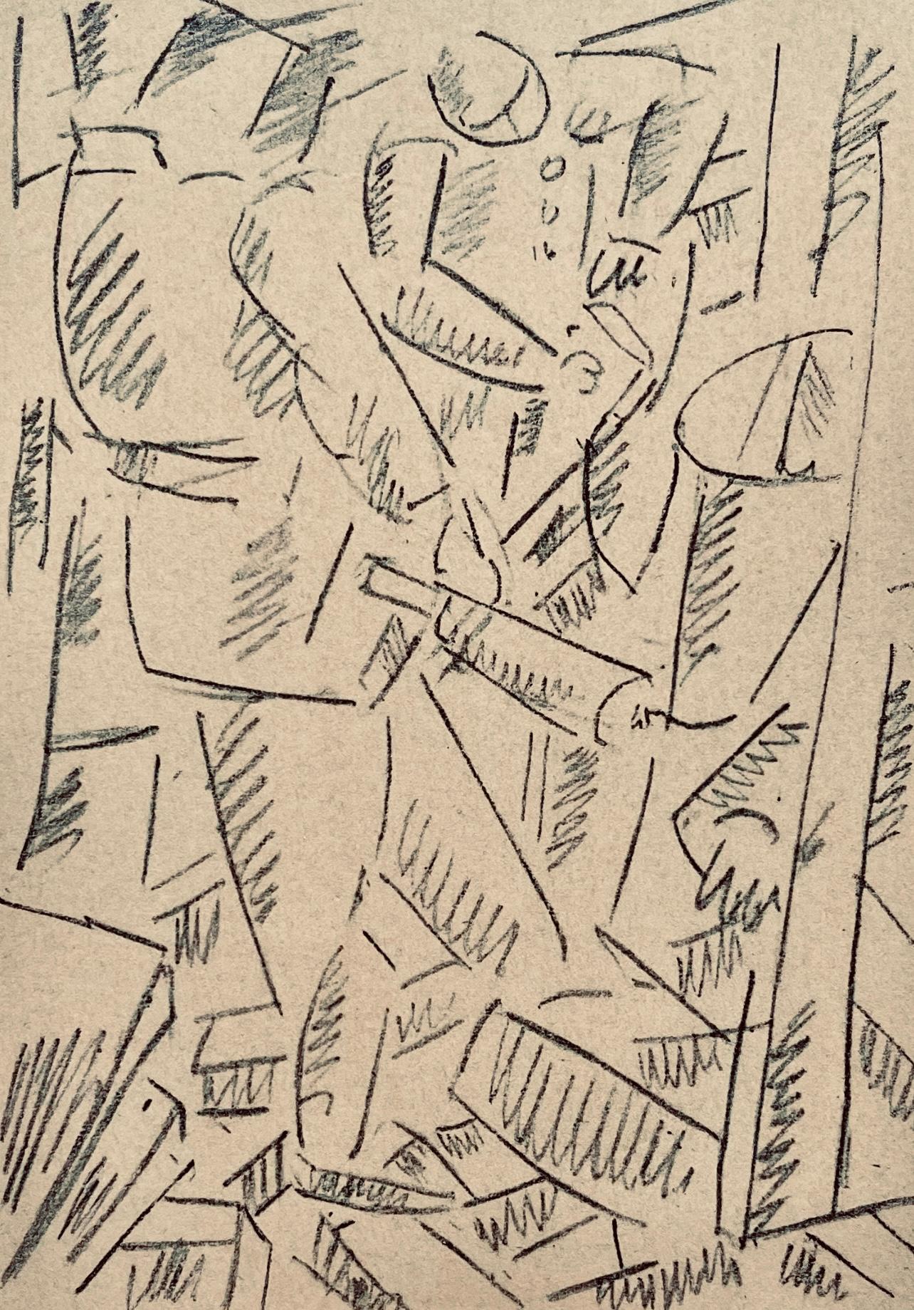 Fernand Léger Figurative Print - Léger, Les Foreurs, Dessins de Guerre 1915-16 (after)