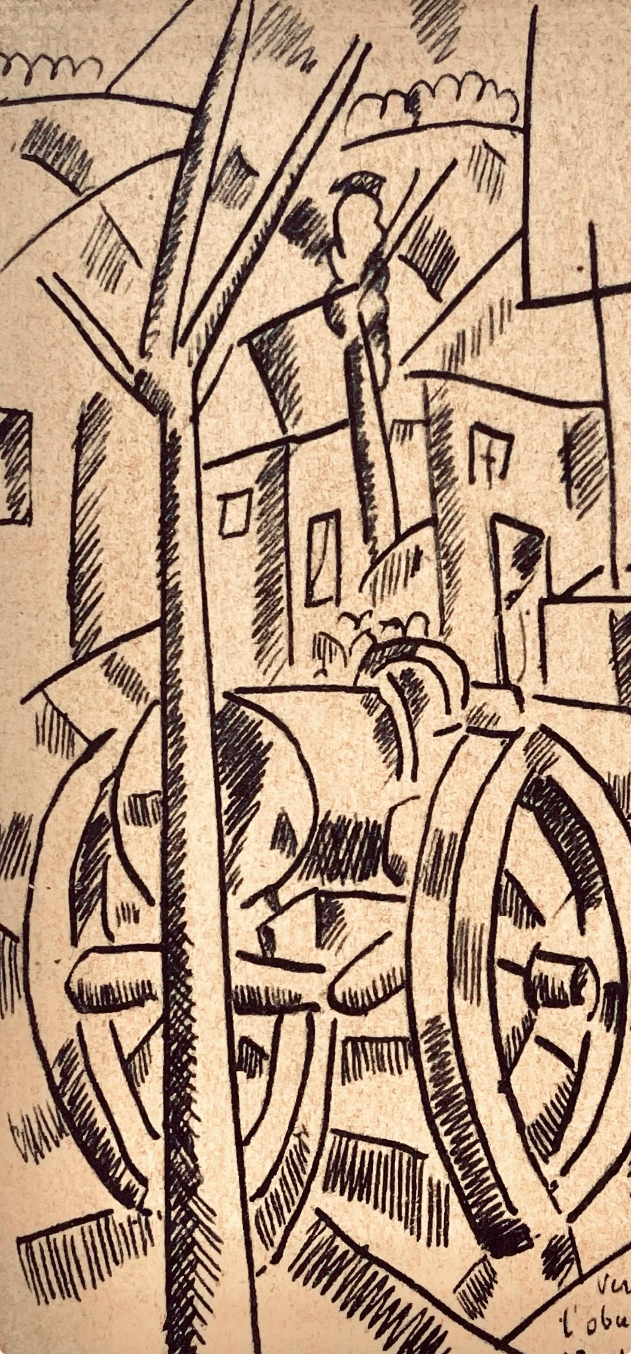 Léger, L'Obusier de 220, Dessins de Guerre 1915-16 (after) - Print by Fernand Léger