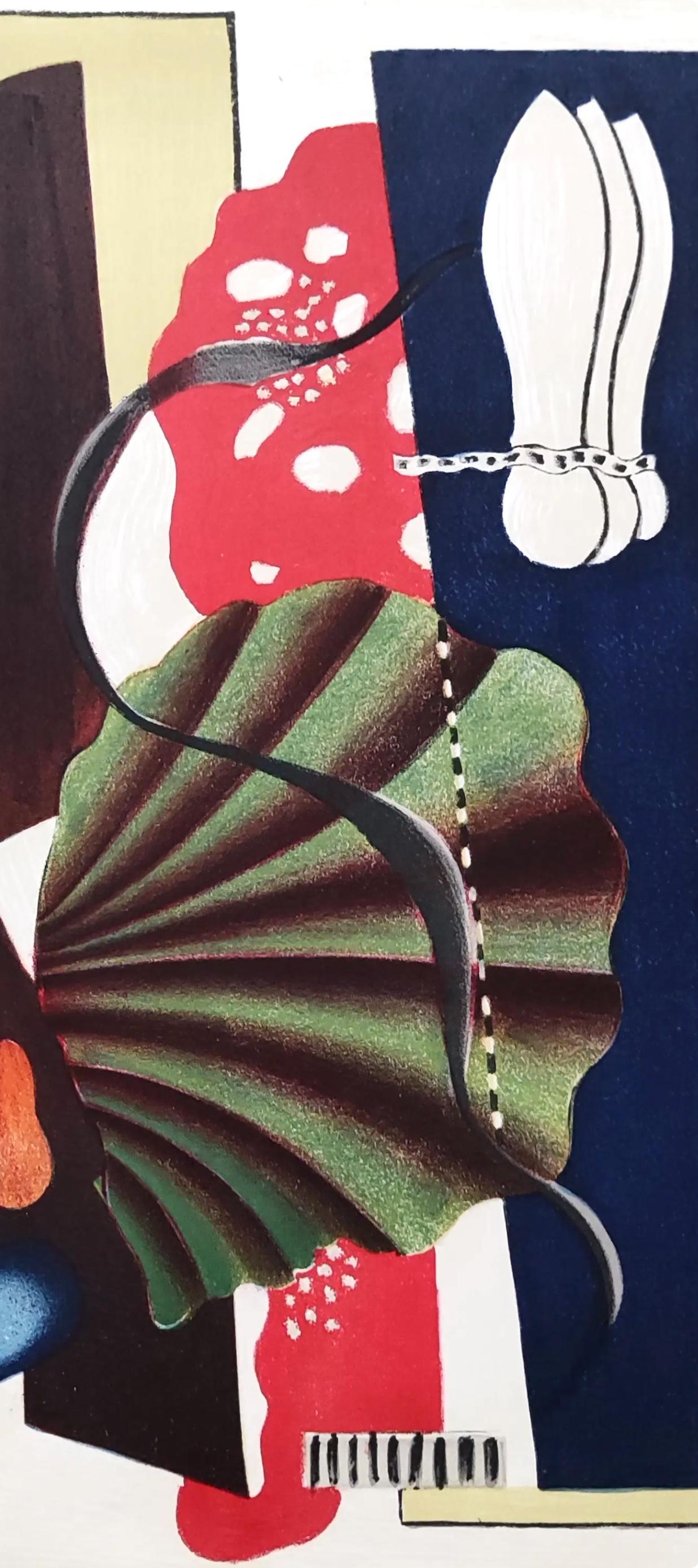 Léger, Naturaleza muerta, Derrière le miroir (después) - Print de Fernand Léger