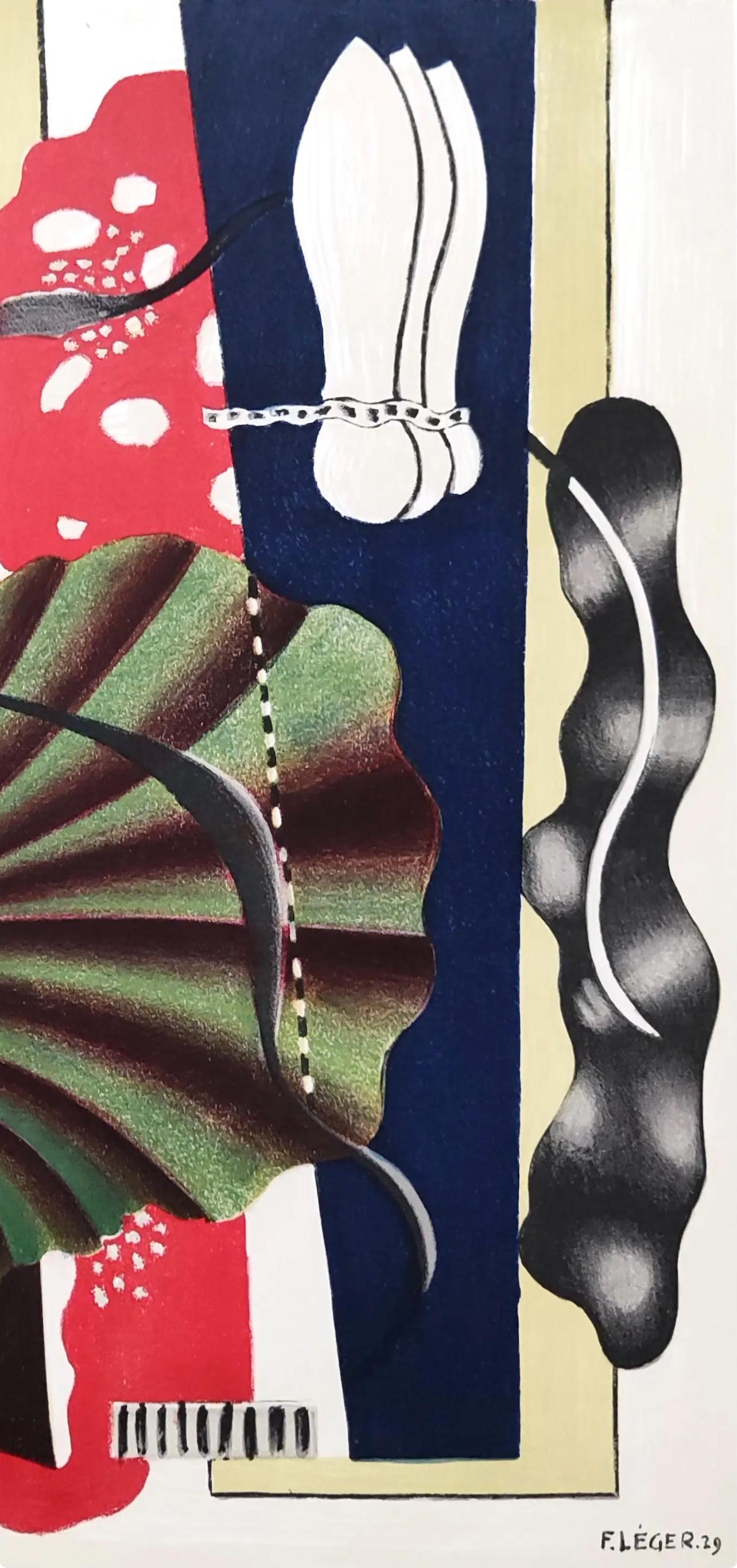 Léger, Naturaleza muerta, Derrière le miroir (después) - Still-Life Print Negro de Fernand Léger