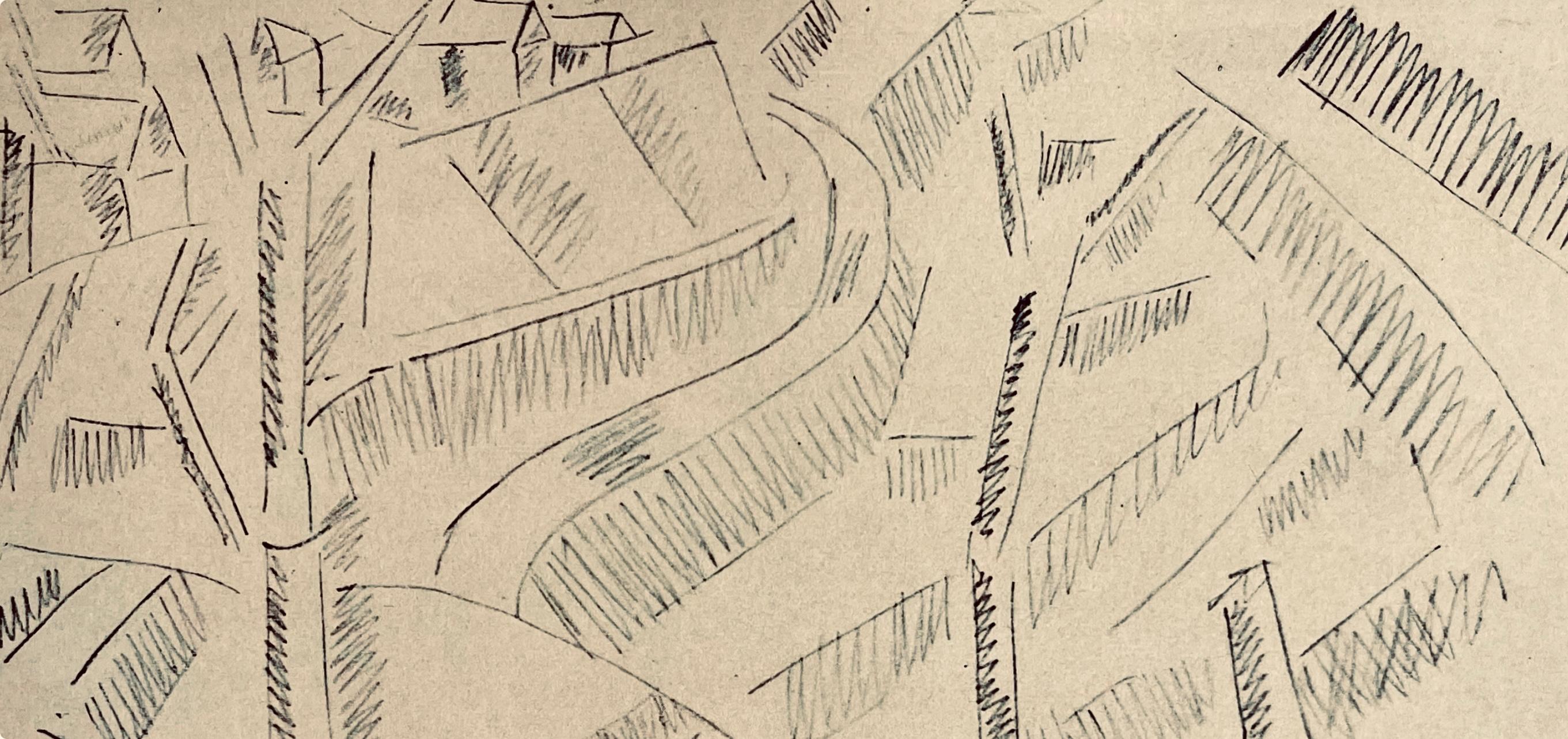 Léger, Paysage à Verdun, Dessins de Guerre 1915-16 (after) - Print by Fernand Léger
