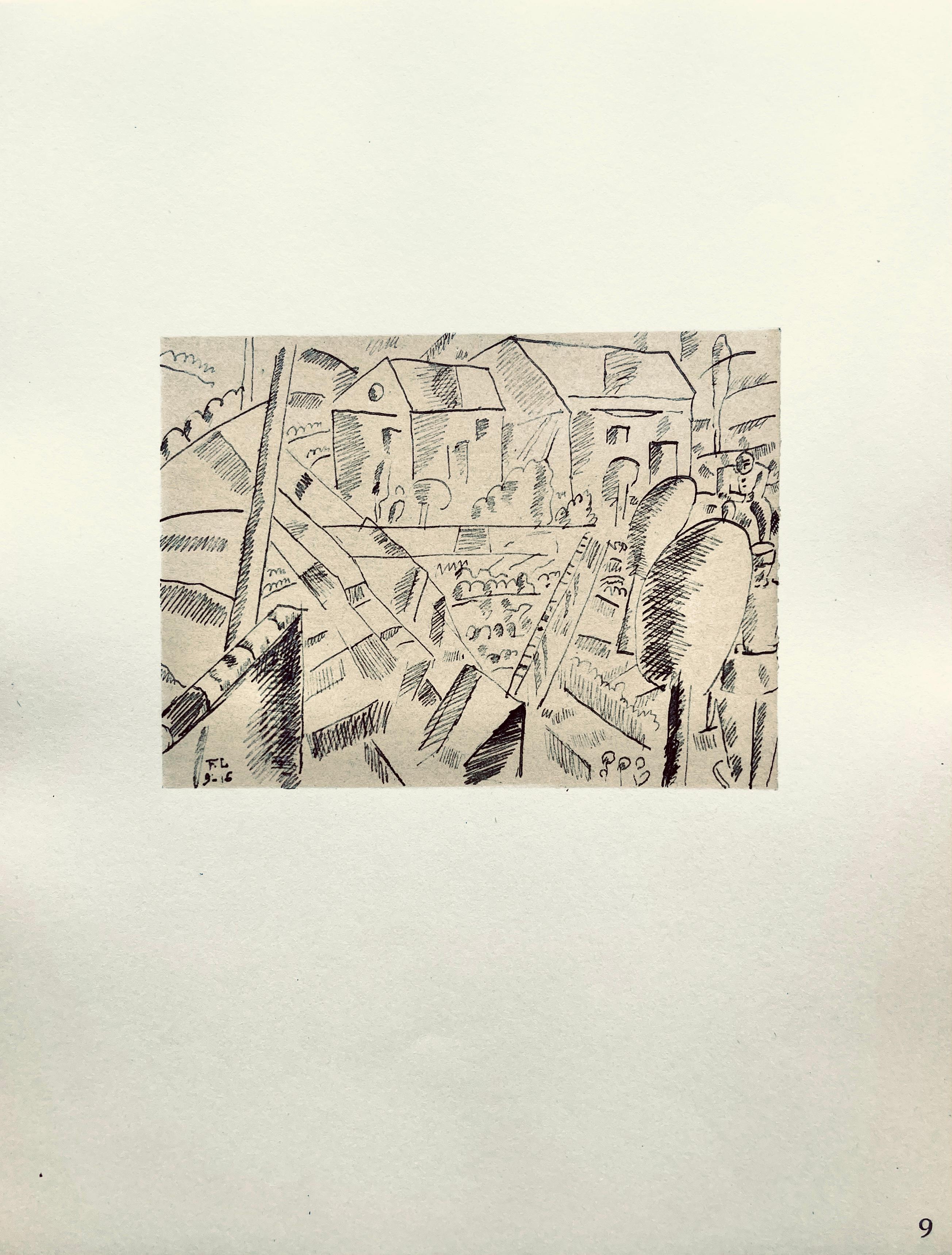 Lithograph, stencil on vélin paper. Paper Size: 10 x 7.75 inches. Inscription: Signed in the plate and unnumbered, as issued. Notes: From the folio, Fernand Léger, Dessins de Guerre 1915-16, 1956. Published by Berggruen et Cie, Paris; printed by