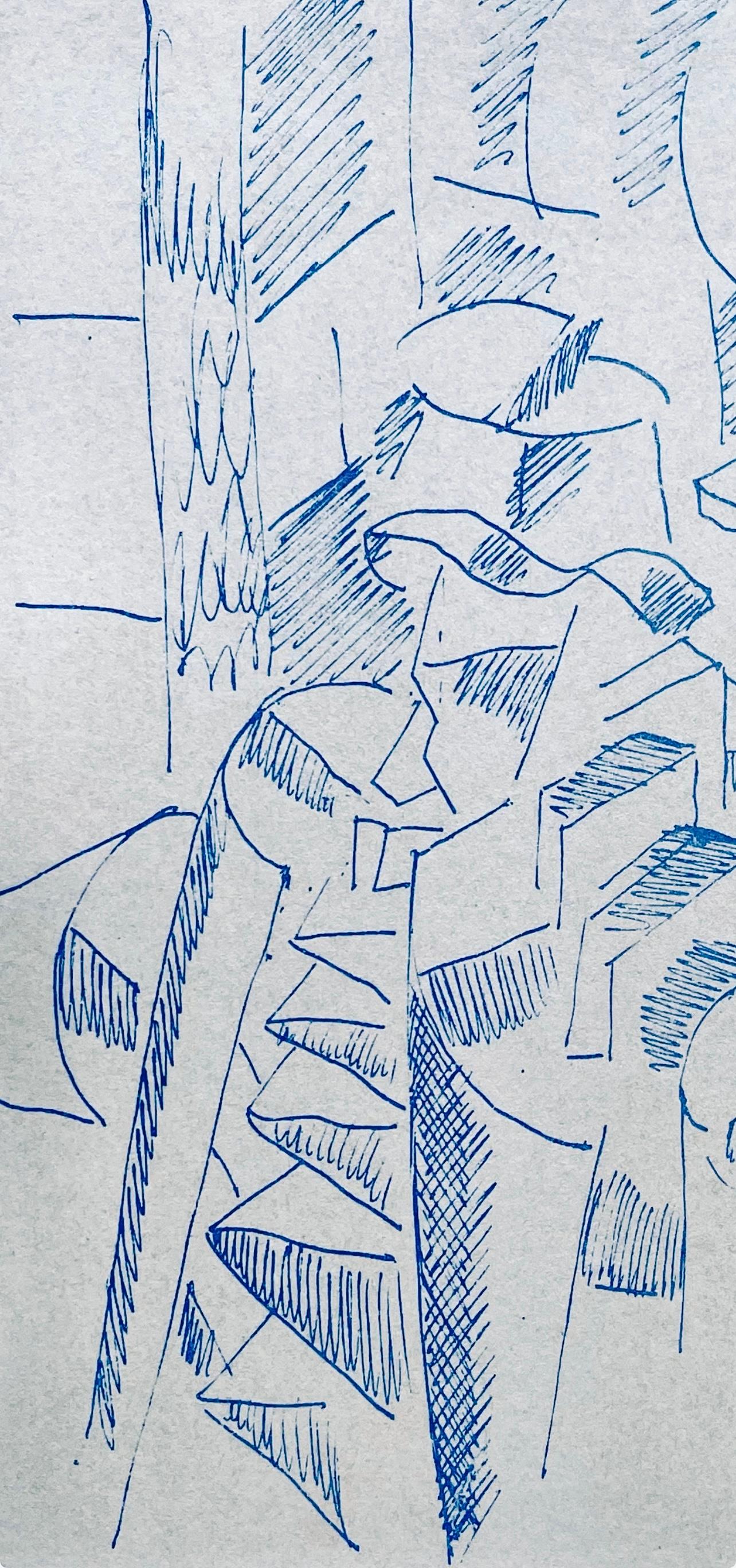 Léger, Soldat assis, Dessins de Guerre 1915-16 (after) - Cubist Print by Fernand Léger