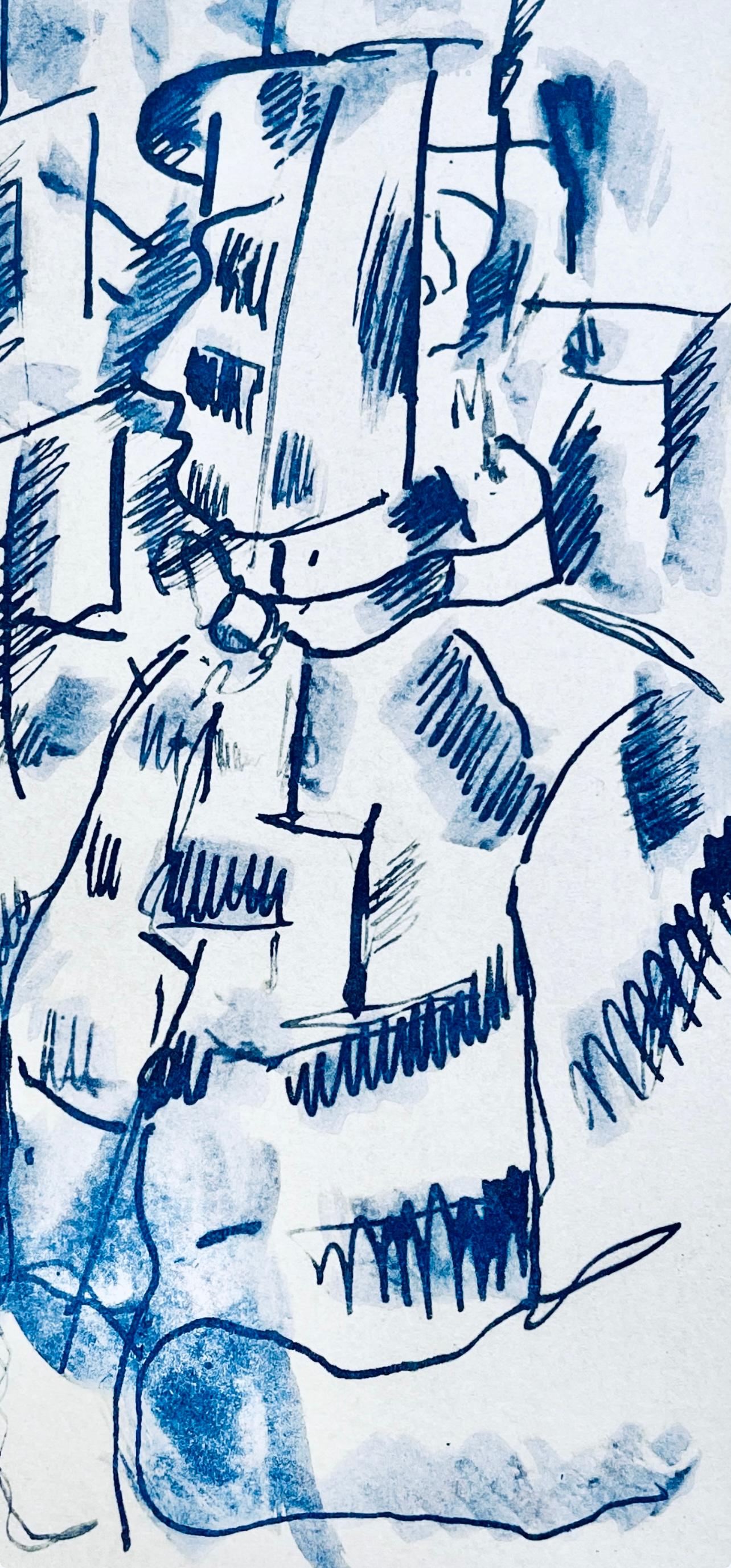 Léger, Soldat blessé, Dessins de Guerre 1915-16 (after) - Gray Figurative Print by Fernand Léger