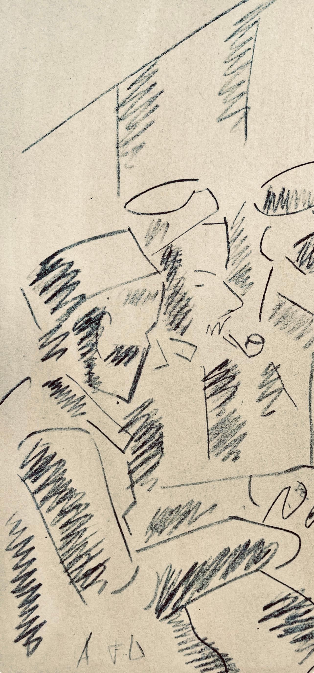 Léger, Soldats au repos, Dessins de Guerre 1915-16 (after) - Print by Fernand Léger