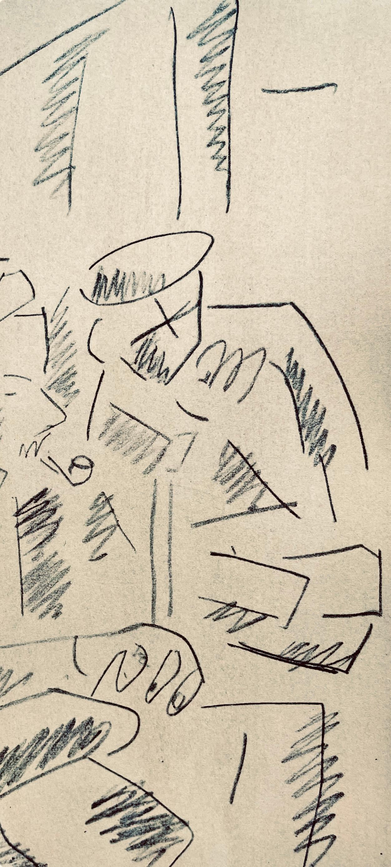 Léger, Soldats au repos, Dessins de Guerre 1915-16 (after) - Beige Figurative Print by Fernand Léger