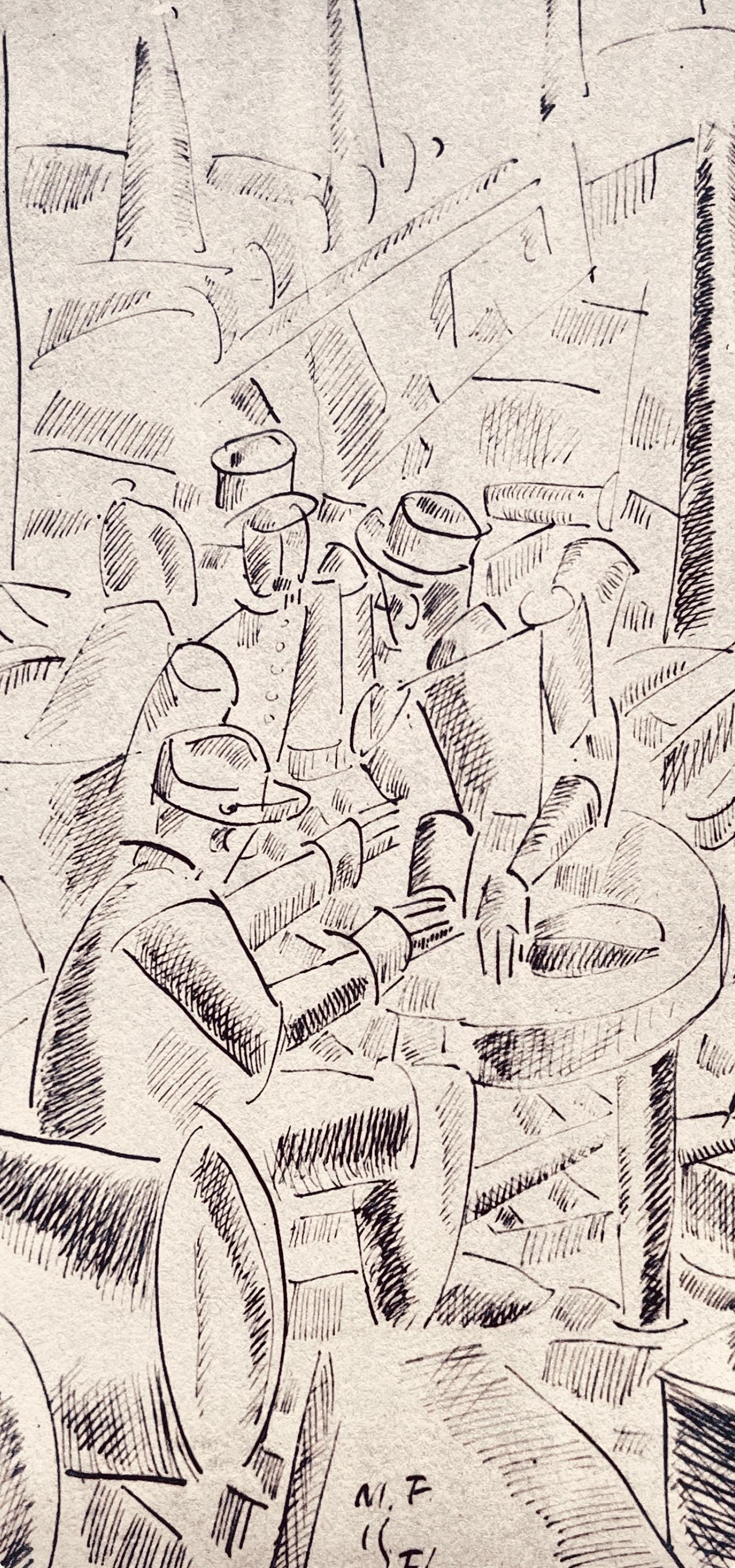 Léger, Soldats dans un abri, Dessins de Guerre 1915-16 (after) - Print by Fernand Léger