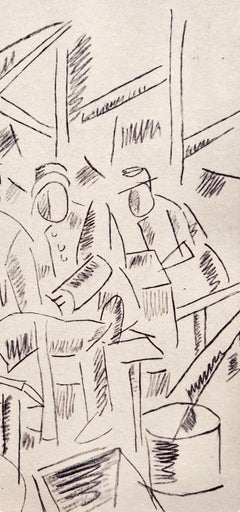 Fernand Leger, Soldiers in a Shelter, from War Drawings 1915-16 (after)