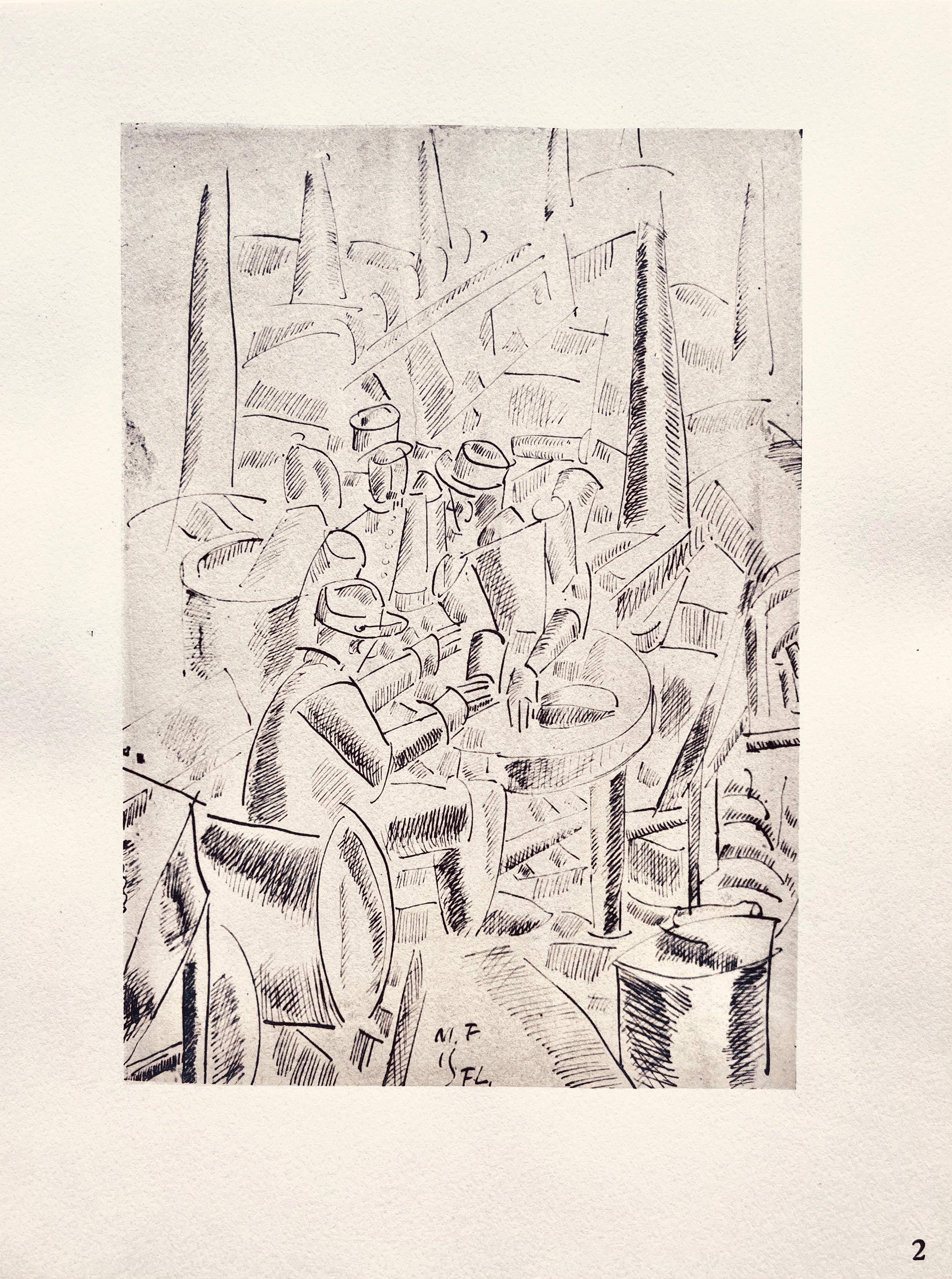 Lithograph, stencil on vélin paper. Paper Size: 10 x 7.75 inches. Inscription: Signed in the plate and unnumbered, as issued. Notes: From the folio, Fernand Léger, Dessins de Guerre 1915-16, 1956. Published by Berggruen et Cie, Paris; printed by