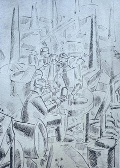 Vintage Léger, Soldats dans un Abri, Fernand Léger: Dessins de Guerre (after)