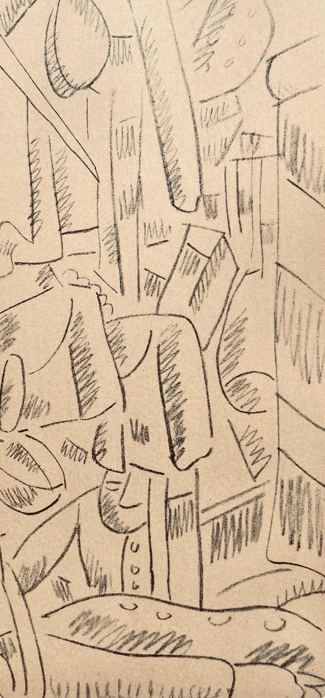 Léger, Soldats dans une maison en ruines, Dessins de Guerre 1915-16 (after) - Print by Fernand Léger