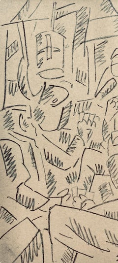 Fernand Leger, Soldiers Playing Cards, from War Drawings 1915-16, 1956 (after)