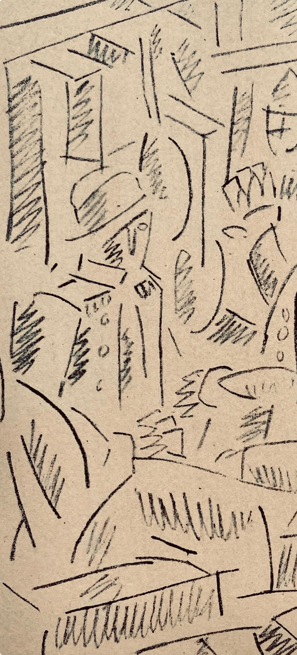 Léger, Soldats jouant aux cartes, Dessins de Guerre 1915-16 (after) - Print by Fernand Léger