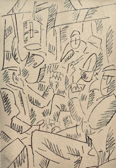 Léger, Soldats jouant aux cartes, Dessins de Guerre 1915-16 (after)