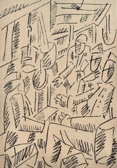 Léger, Soldats jouant aux cartes, Dessins de Guerre 1915-16 (after)