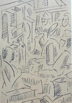 Vintage Léger, Soldats Jouant Aux Cartes, Fernand Léger: Dessins de Guerre (after)