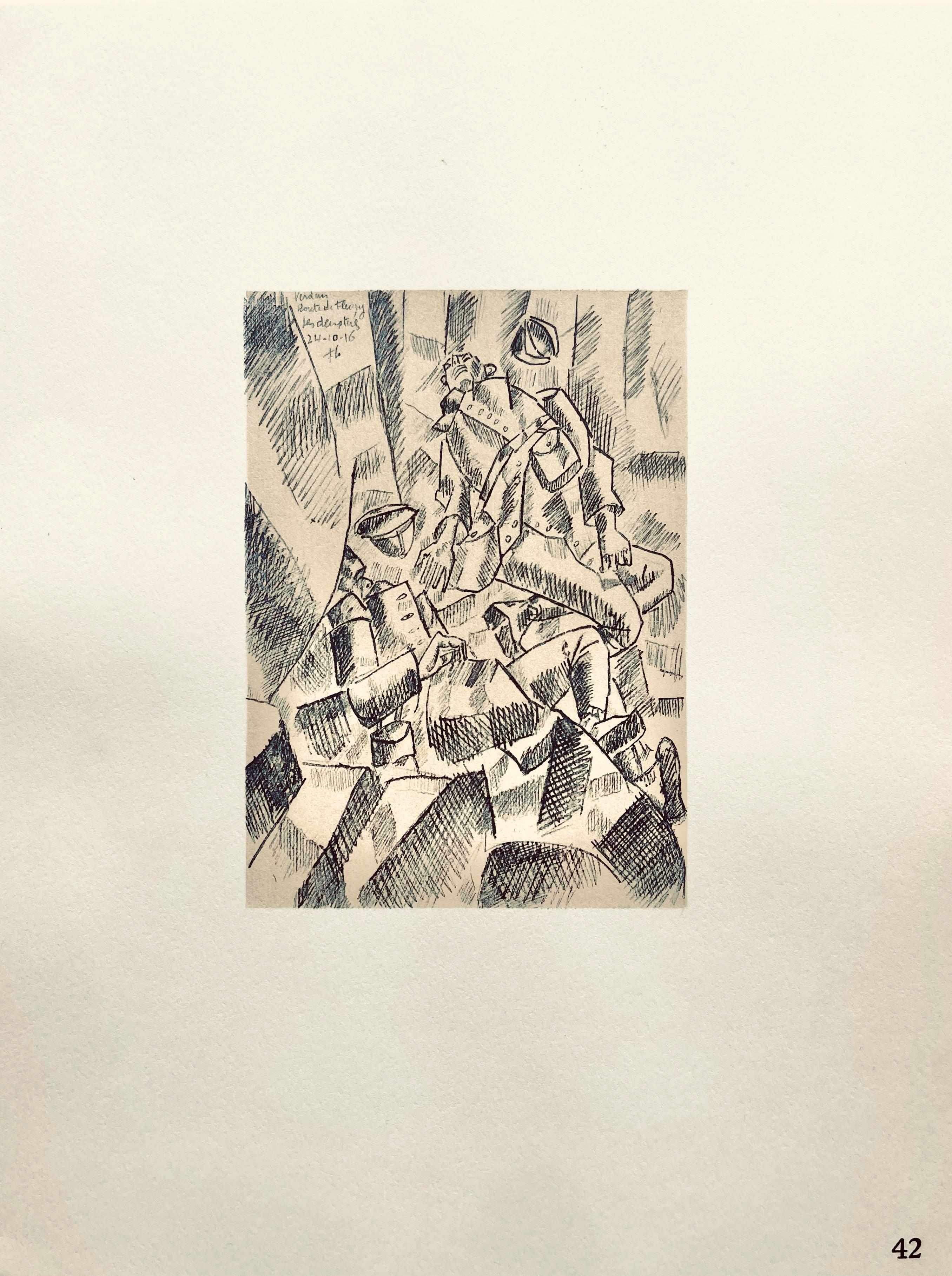 Lithograph, stencil on vélin paper. Paper Size: 10 x 7.75 inches. Inscription: Signed in the plate and unnumbered, as issued. Notes: From the folio, Fernand Léger, Dessins de Guerre 1915-16, 1956. Published by Berggruen et Cie, Paris; printed by