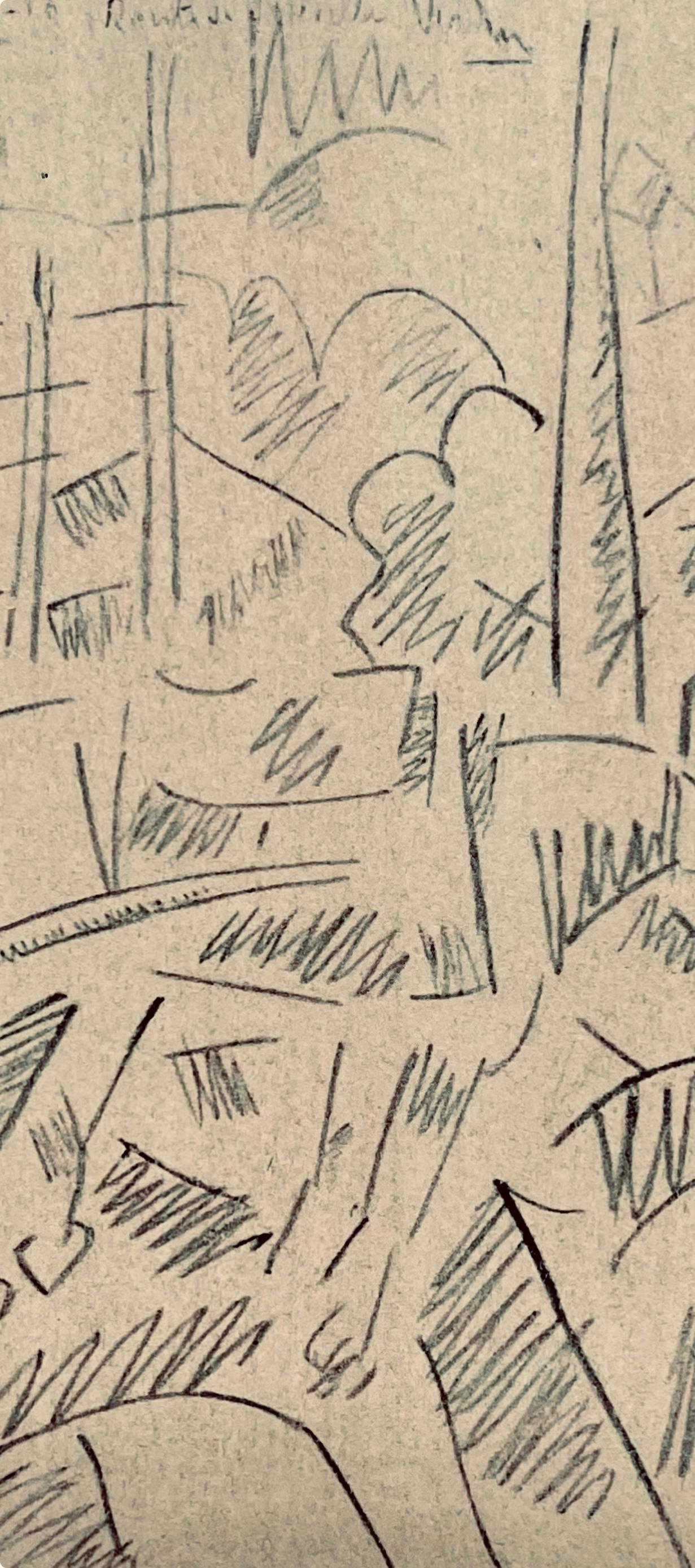 Léger, Sur la Route de Souville, Dessins de Guerre 1915-16 (after) - Cubist Print by Fernand Léger