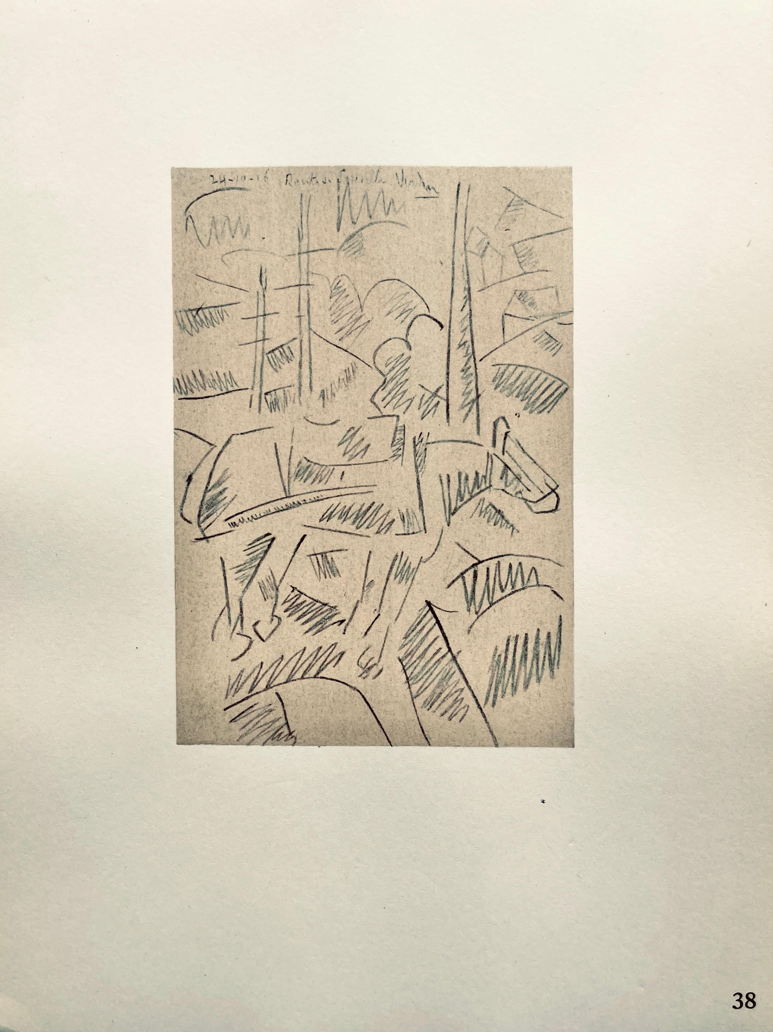 Lithograph, stencil on vélin paper. Paper Size: 10 x 7.75 inches. Inscription: Unsigned and unnumbered, as issued. Notes: From the folio, Fernand Léger, Dessins de Guerre 1915-16, 1956. Published by Berggruen et Cie, Paris; printed by Atelier Daniel